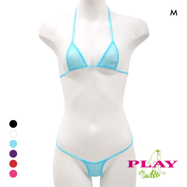 レディース マイクロブラ PLAY Powernet Super micro bikini set Tバック ブラセット M Ladys セクシー下着