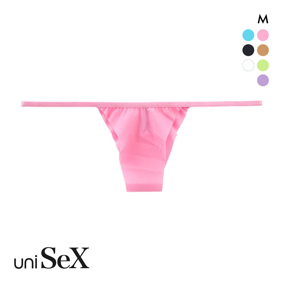 ユニセックス uniSeX GMF ウエストマイクロ 極小 ノンライン ハーフバック M ビキニ ジェンダーレス ユニセックス 男女兼用 TM(PI-ピンク-M)