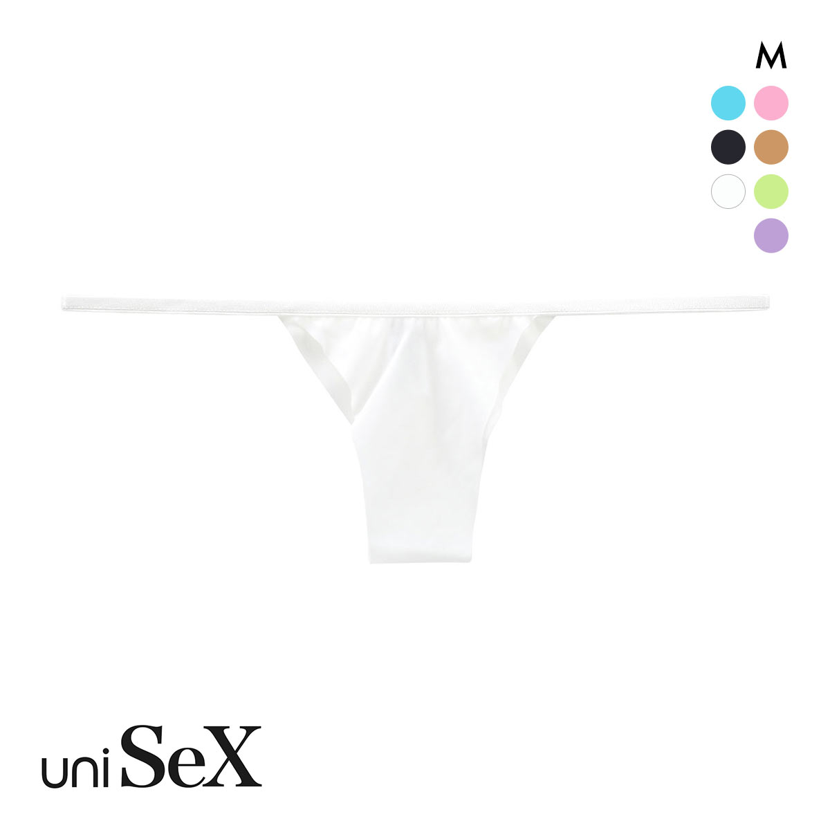 ユニセックス uniSeX GMF ウエストマイクロ 極小 ノンライン ハーフバック M ビキニ ジェンダーレス ユニセックス 男女兼用 TM(WH-ホワイト-M)