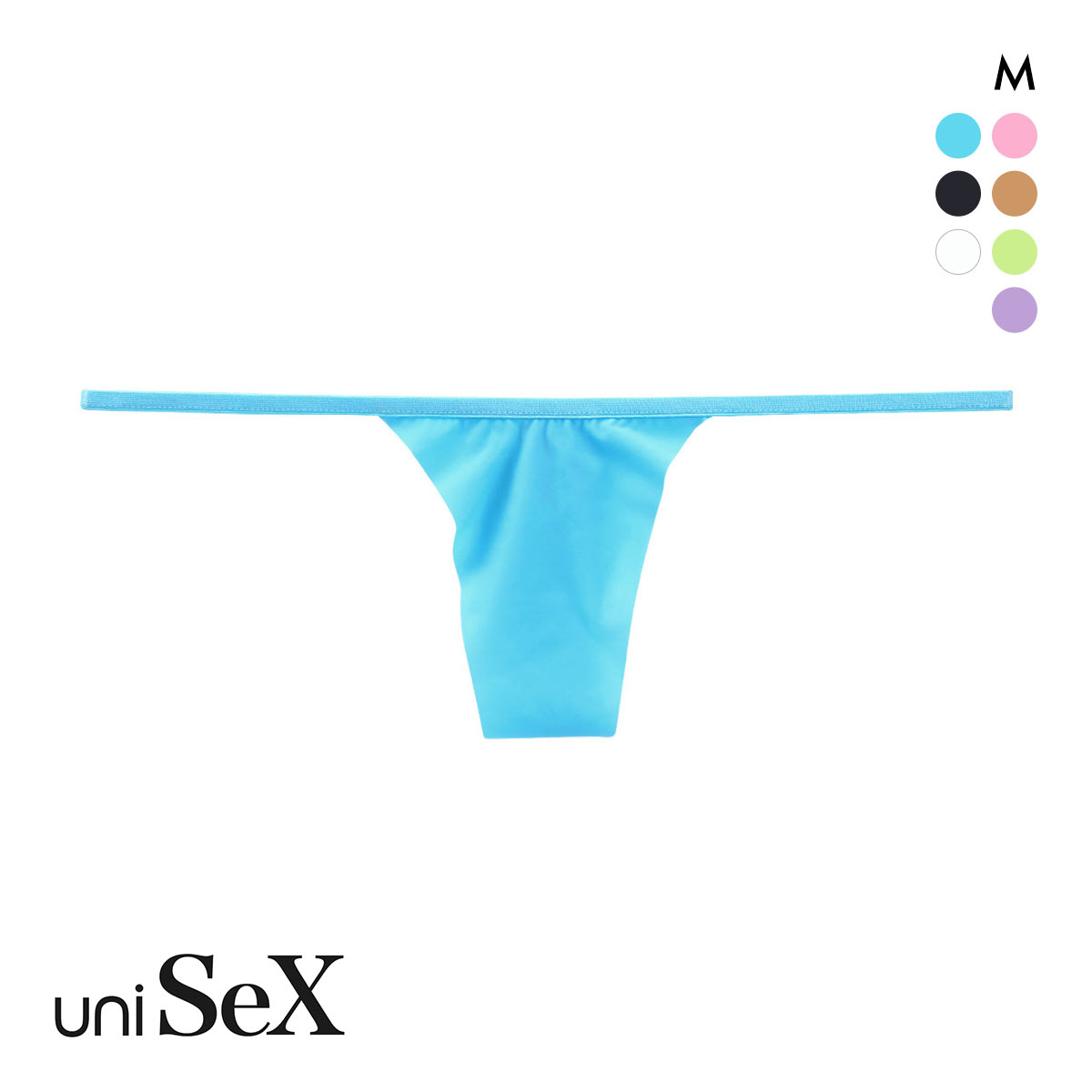 ユニセックス uniSeX GMF ウエストマイクロ 極小 ノンライン Tバック M ビキニ ジェンダーレス ユニセックス 男女兼用 TM(SX-サックス-M)