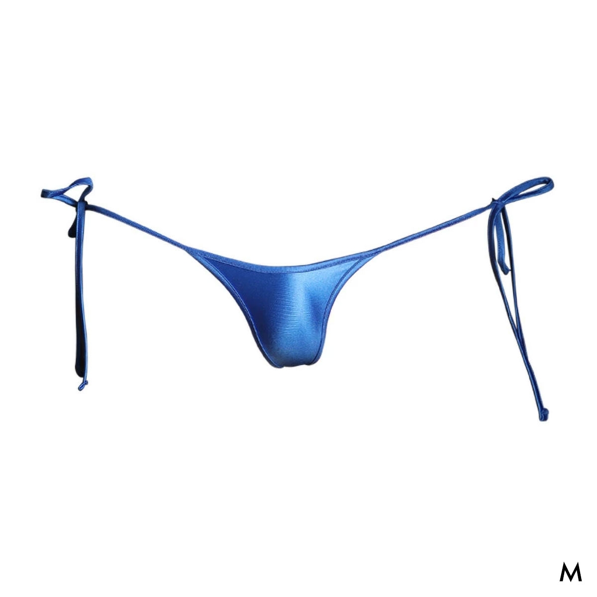 ユニセックス uniSeX WET side ribbon TB Tバック ビキニ ジェンダーレス ユニセックス 男女兼用 TM(BU-ブルー-M)