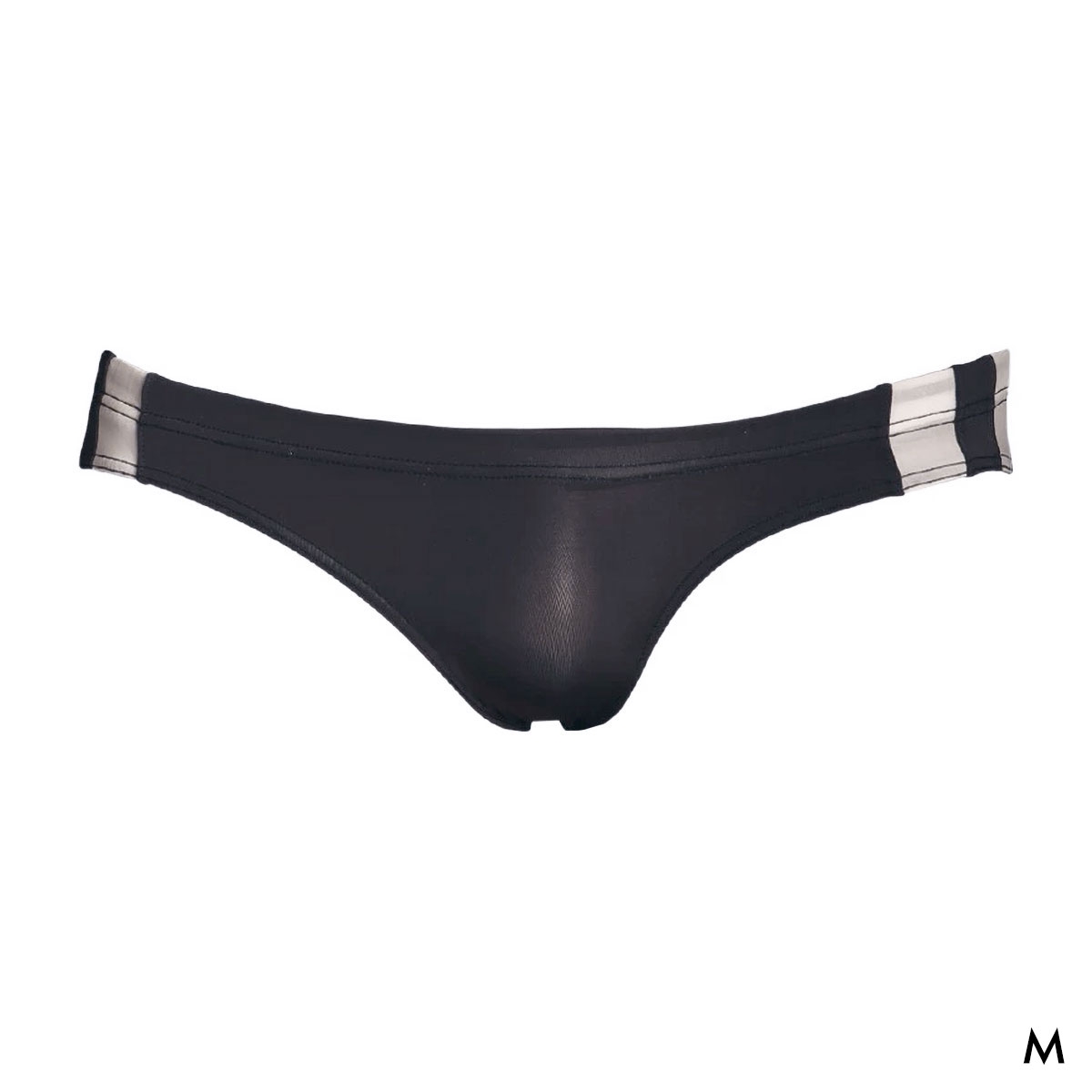 ユニセックス uniSeX STRIKESKIN low-rise LINE入り ブルマ風 FB フルバック ショーツ ジェンダーレス TMコレクション 日本製(NV-ネイビー-M)
