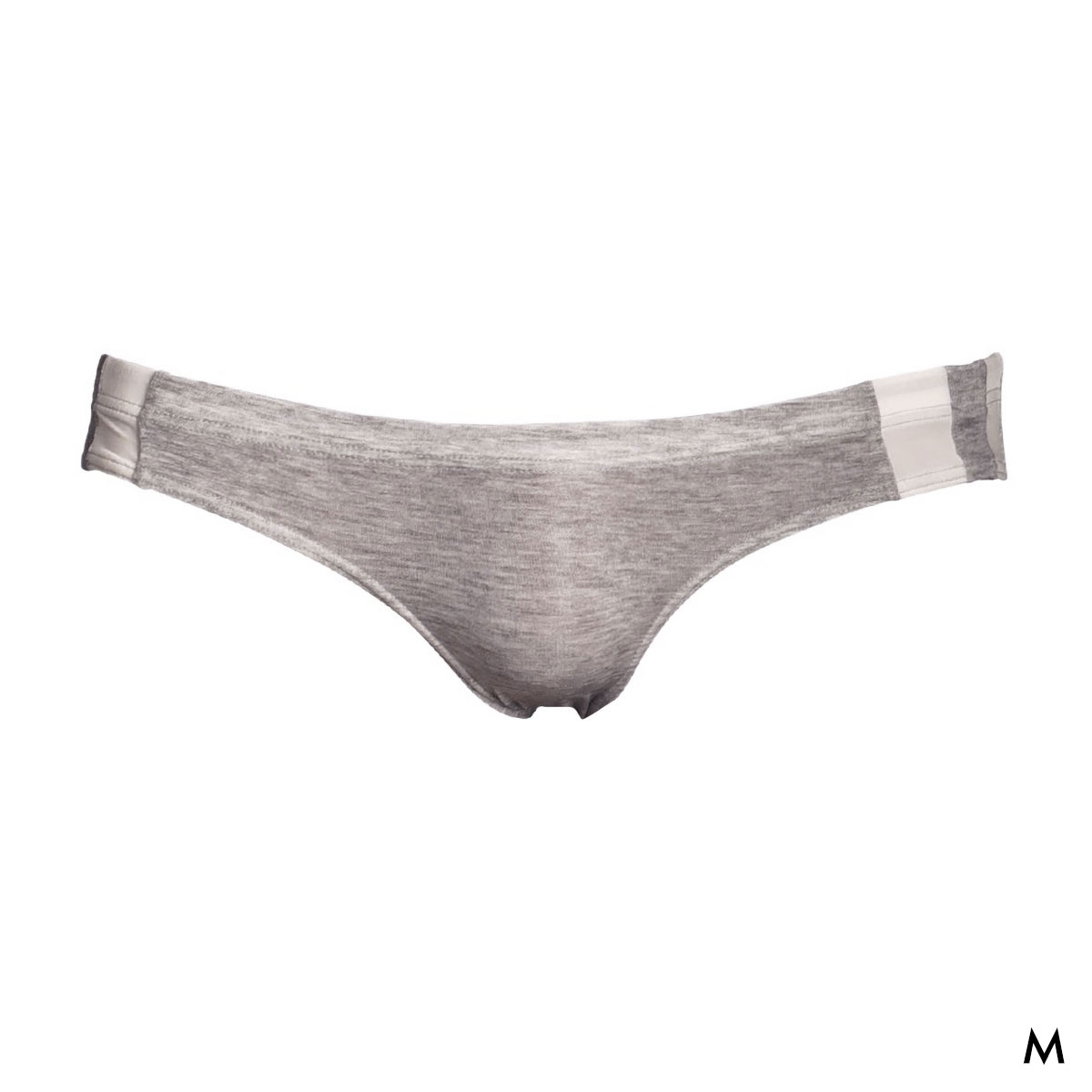 ユニセックス uniSeX STRIKESKIN low-rise LINE入り ブルマ風 FB フルバック ショーツ ジェンダーレス TMコレクション 日本製(HGY-杢グレー-M)