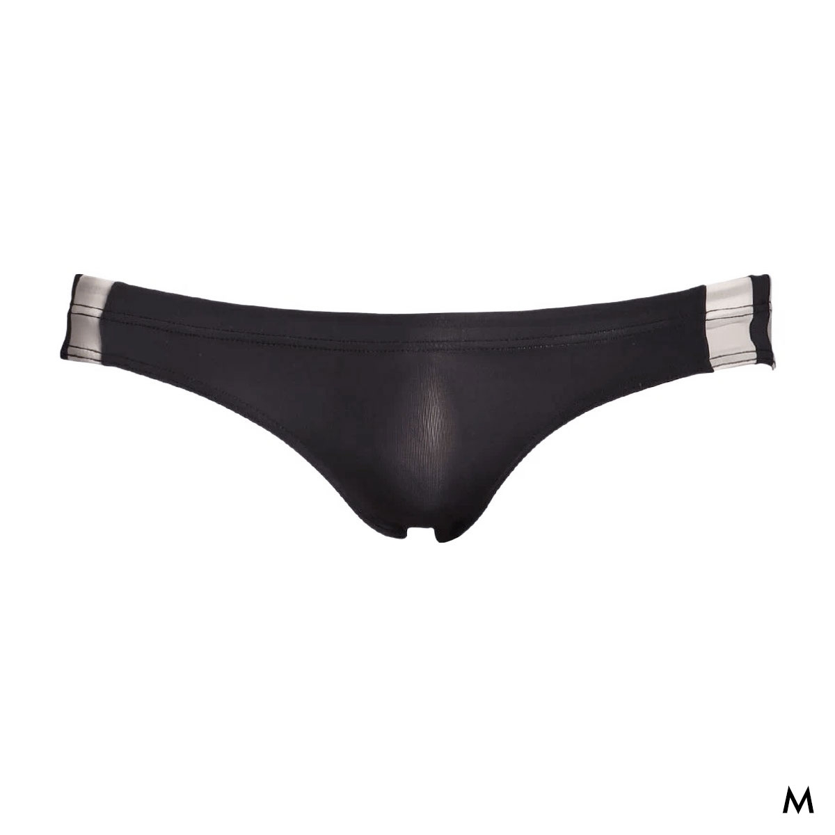 ユニセックス uniSeX STRIKESKIN low-rise LINE入り ブルマ風 FB フルバック ショーツ ジェンダーレス TMコレクション 日本製(BK-ブラック-M)