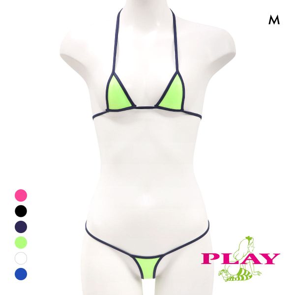 レディース マイクロブラ PLAY WET super sexy micro bra set 2tone ブラセット Gストリング Ladys セクシー下着