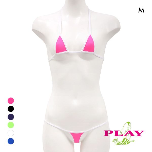 レディース マイクロブラ PLAY WET super sexy micro bra set 2tone ブラセット Gストリング Ladys セクシー下着