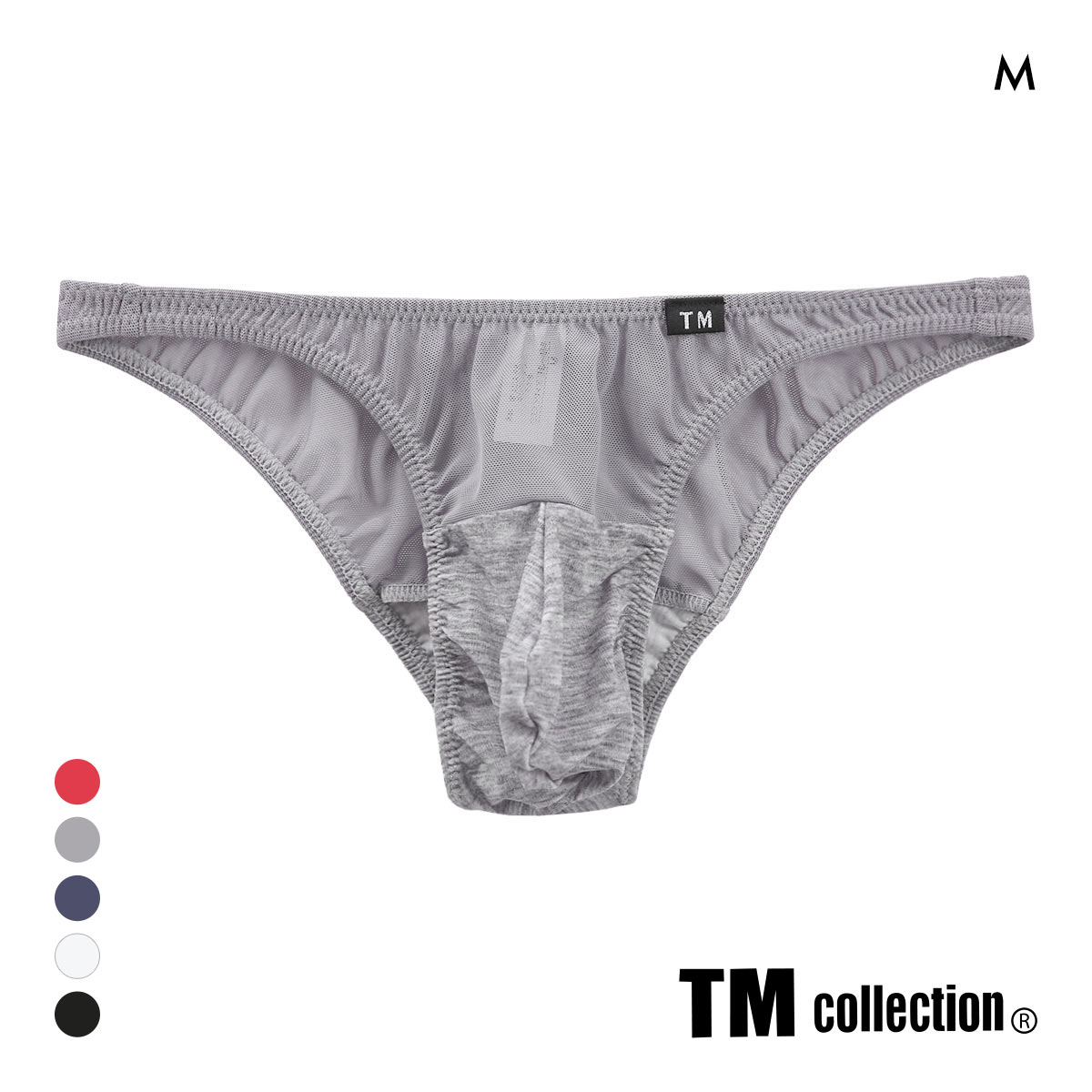 ティーエム コレクション STRIKESKIN x Powernet Dolphin cup ハーフバック ビキニ(HGY-杢グレー-M)