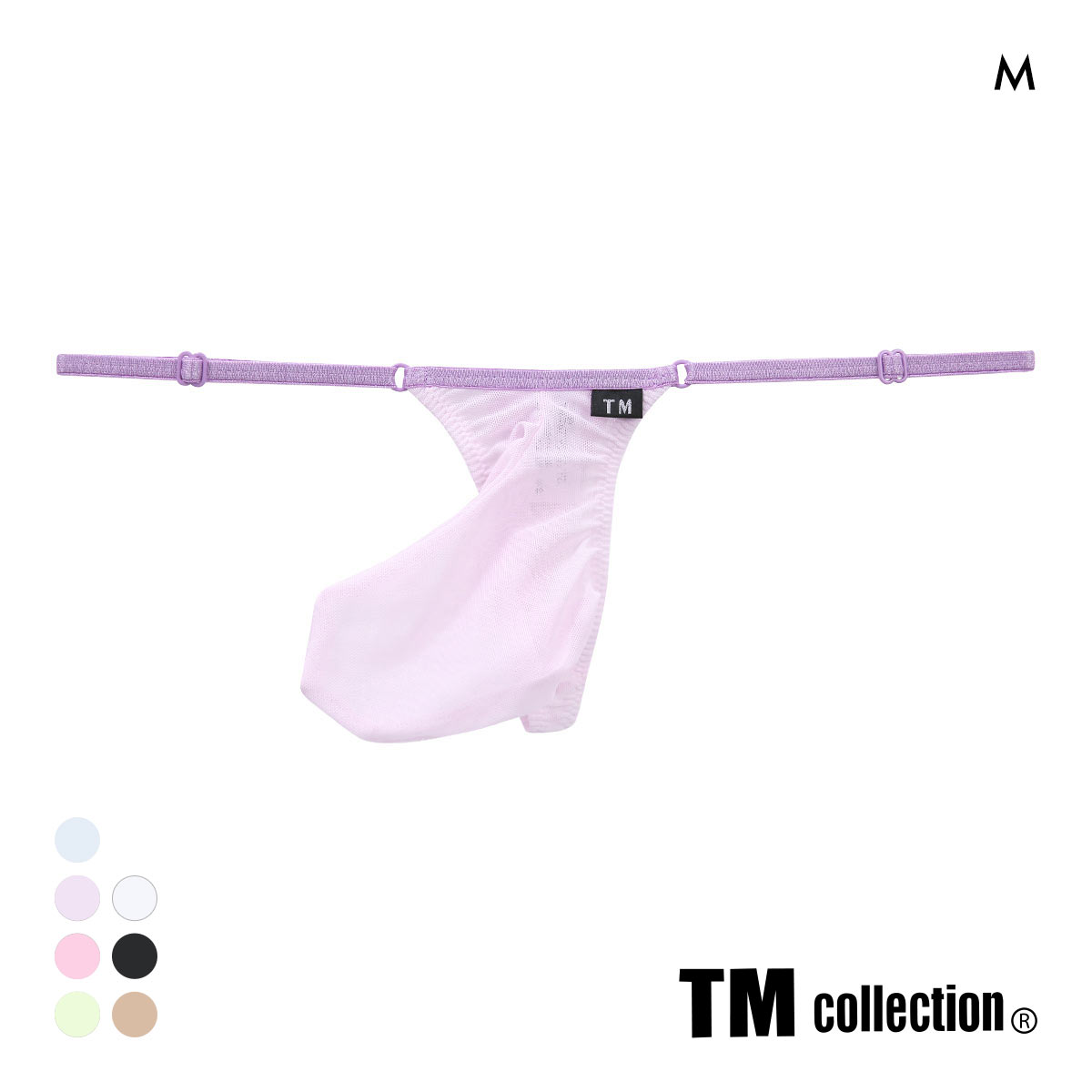 ティーエム コレクション Powernet Side Strap Mountain Bulge Tバック ビキニ TB(PU-パープル-M)