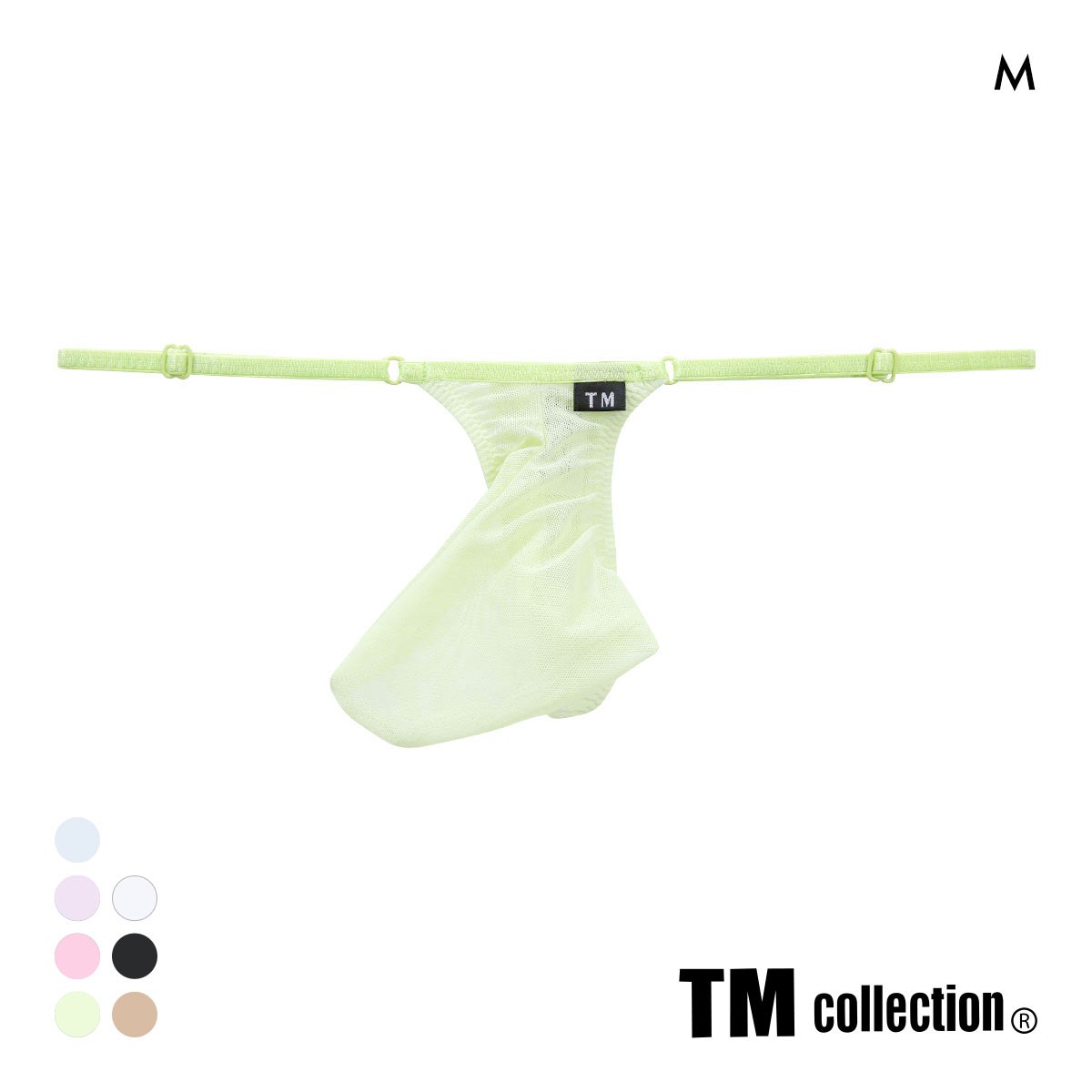 ティーエム コレクション Powernet Side Strap Mountain Bulge Tバック ビキニ TB(GR-グリーン-M)