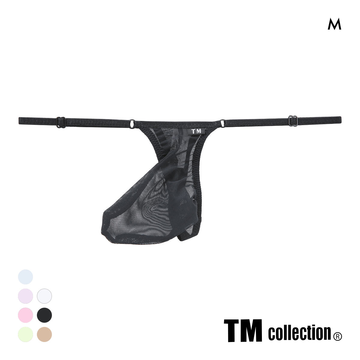 ティーエム コレクション Powernet Side Strap Mountain Bulge Tバック ビキニ TB(BK-ブラック-M)