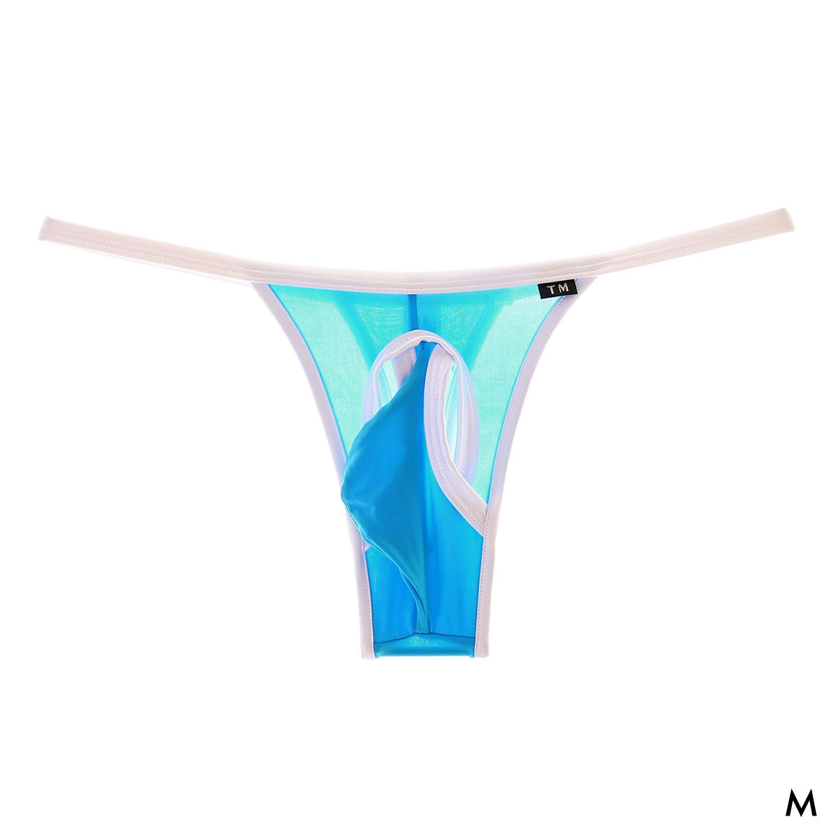 ティーエム コレクション STRIKESKIN×WET STRONG Hole＆Cup TB Tバック ビキニ メンズ TM COLLECTION(SX-サックス-M)
