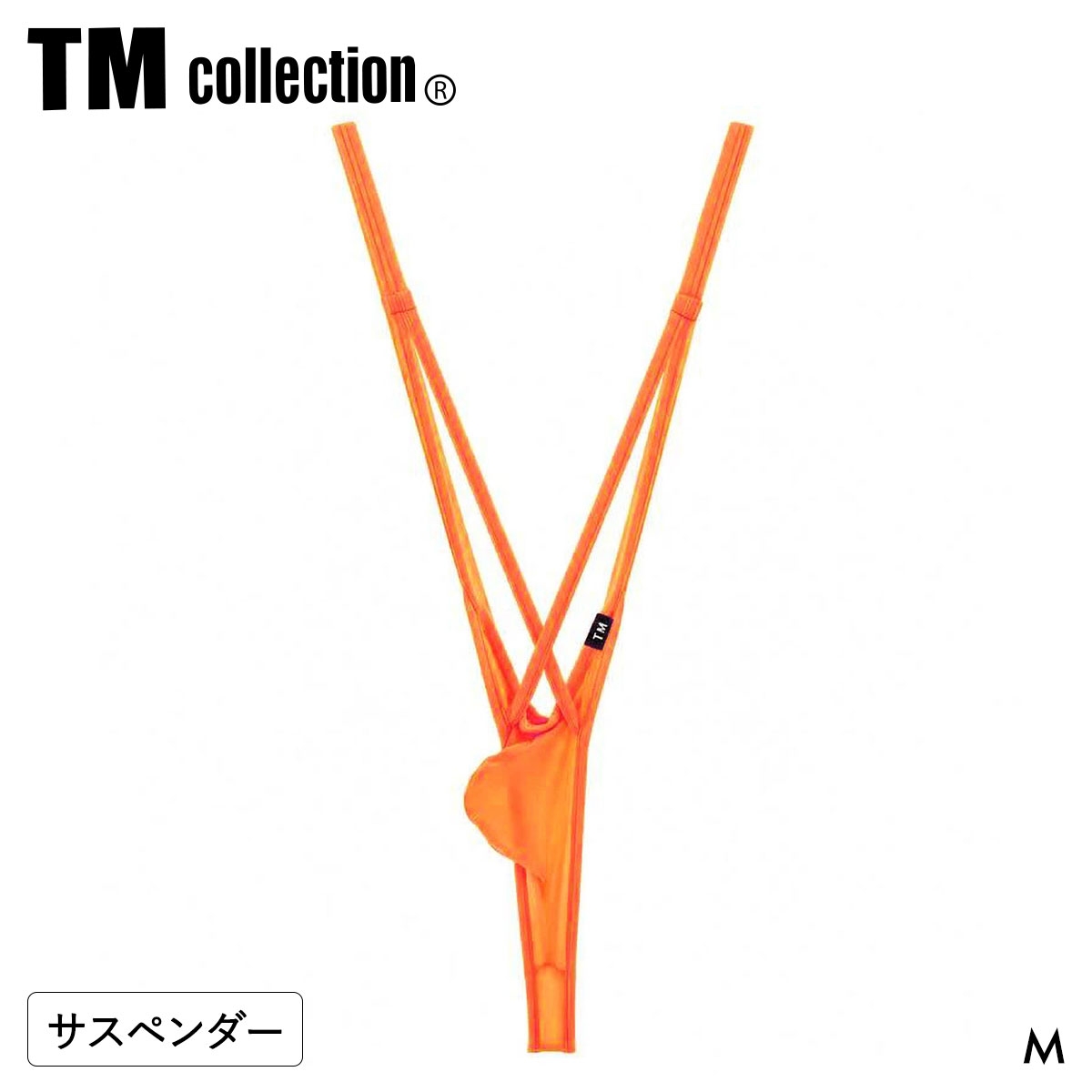ティーエム コレクション STRIKESKIN x WET FRONT CROSS Suspender TB Tバック メンズ TM COLLECTION 日本製(OR-オレンジ-M)