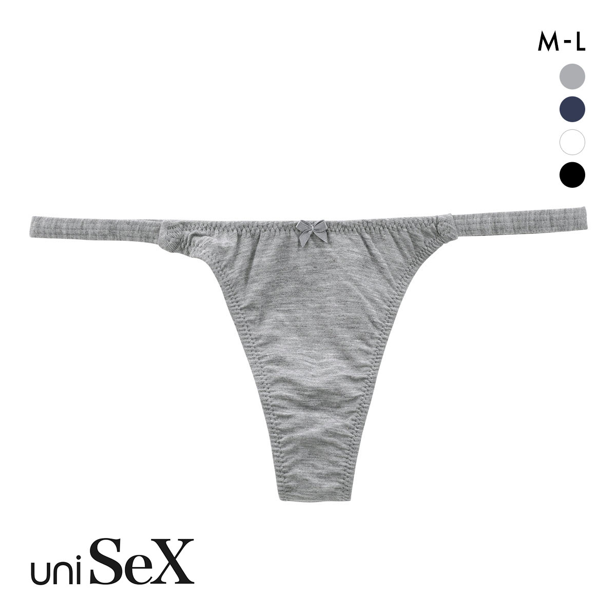 ユニセックス uniSeX リヨセル side string Tバック ML ビキニ ジェンダーレス 男女兼用 TM タンガ ソング(GY-グレー-M)