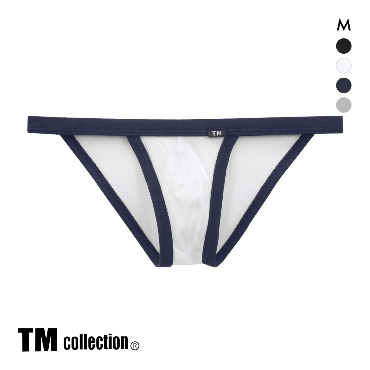 ティーエム コレクション Lyocell Power binding Sporty BIKINI メンズ Mビキニ TM(WH-ホワイト-M)