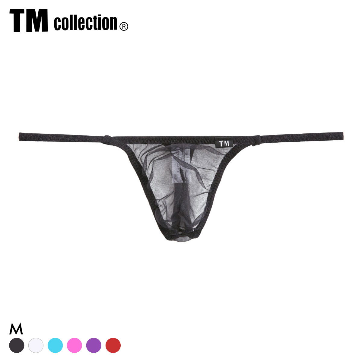 ティーエム コレクション Sparkhalf side string minimum Tバック メンズ TM collection(BK-ブラック-M)