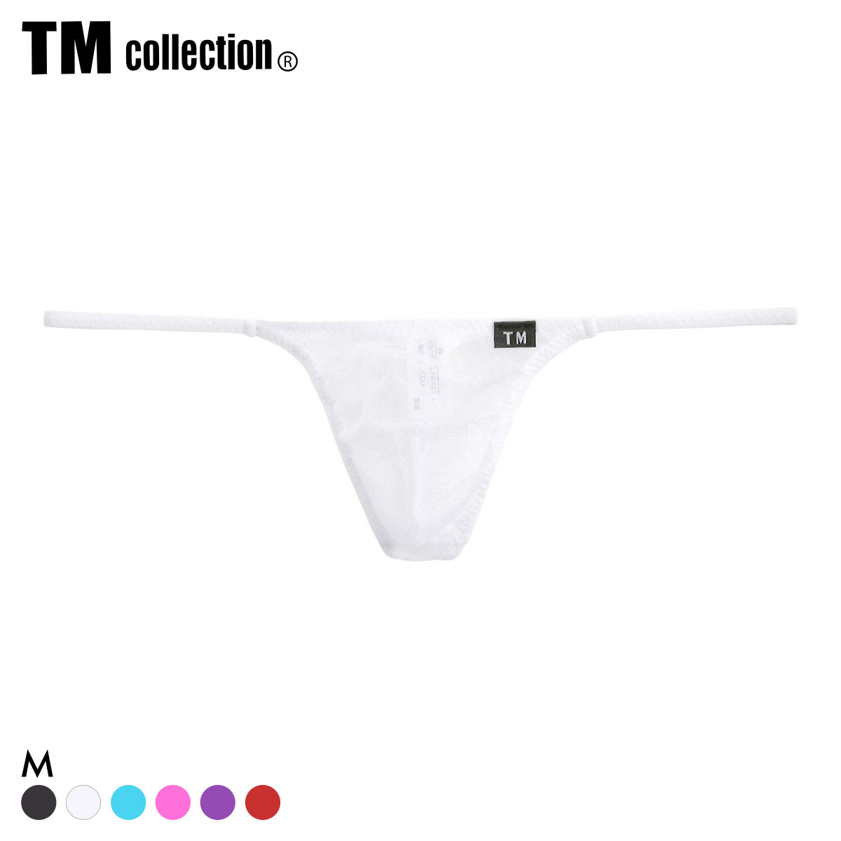 ティーエム コレクション Sparkhalf side string minimum Tバック メンズ TM collection(WH-ホワイト-M)