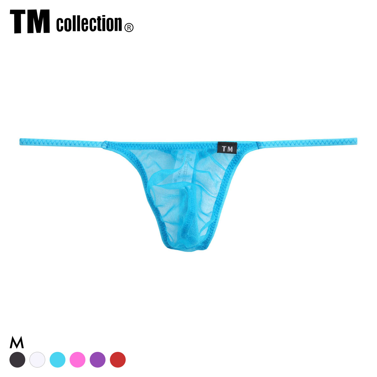 ティーエム コレクション Sparkhalf side string minimum Tバック メンズ TM collection(BU-ブルー-M)