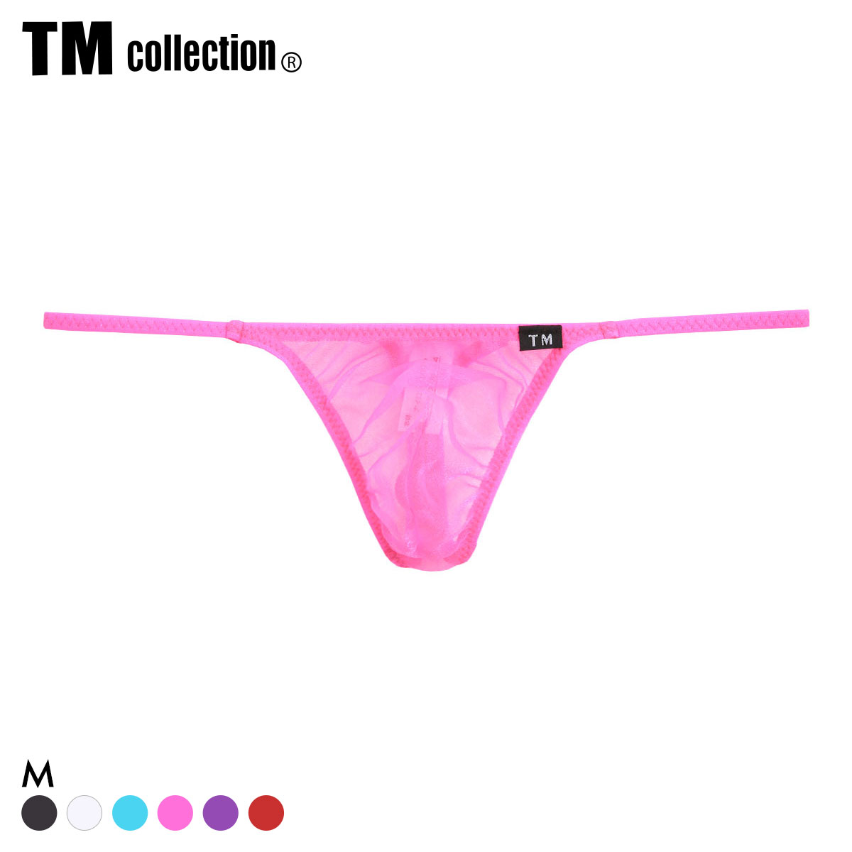 ティーエム コレクション Sparkhalf side string minimum Tバック メンズ TM collection(PI-ピンク-M)
