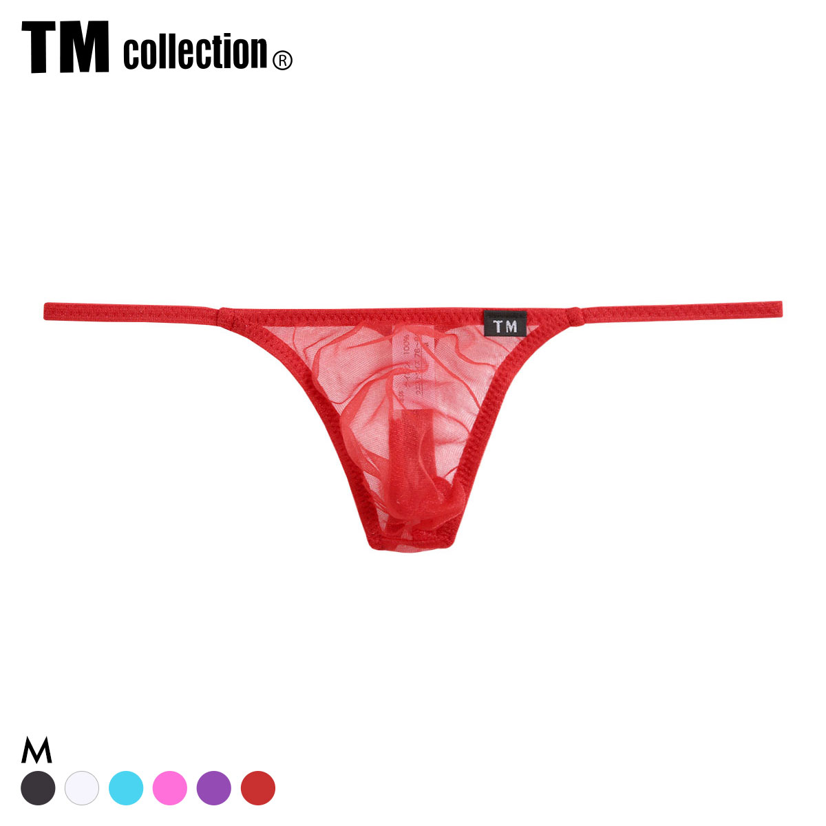 ティーエム コレクション Sparkhalf side string minimum Tバック メンズ TM collection(RE-レッド-M)