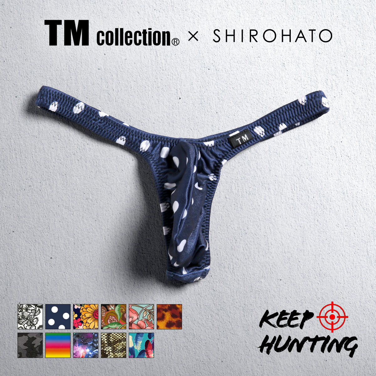 ティーエム コレクション TM collection × SHIROHATO コラボ YKS Variety of patterns Tバック ビキニ ブリーフ(C-M)