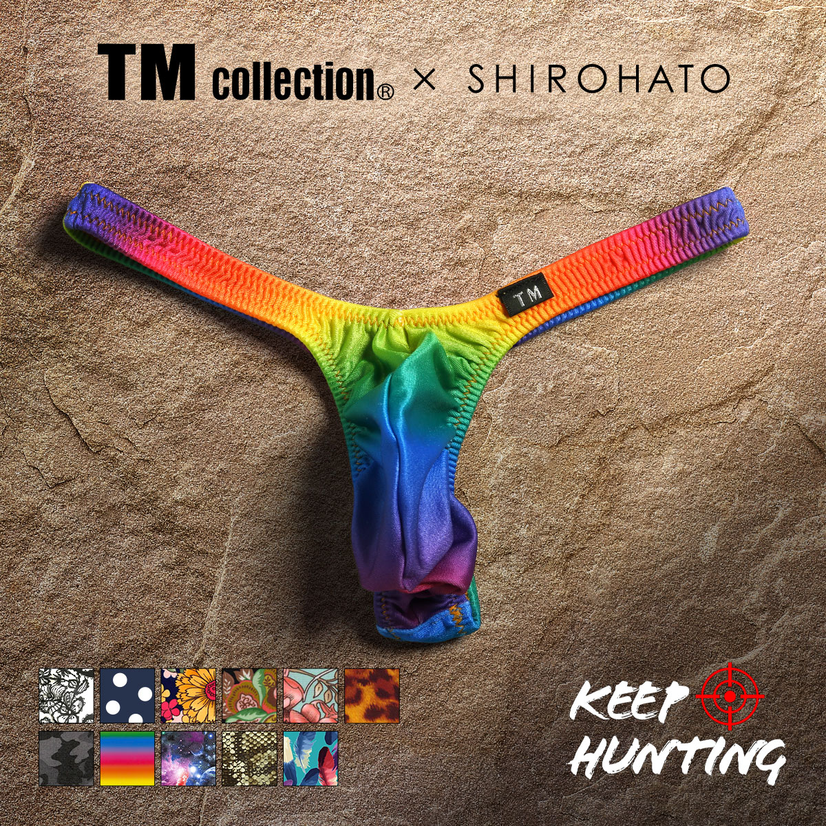 ティーエム コレクション TM collection × SHIROHATO コラボ YKS Variety of patterns Tバック ビキニ ブリーフ(I-M)