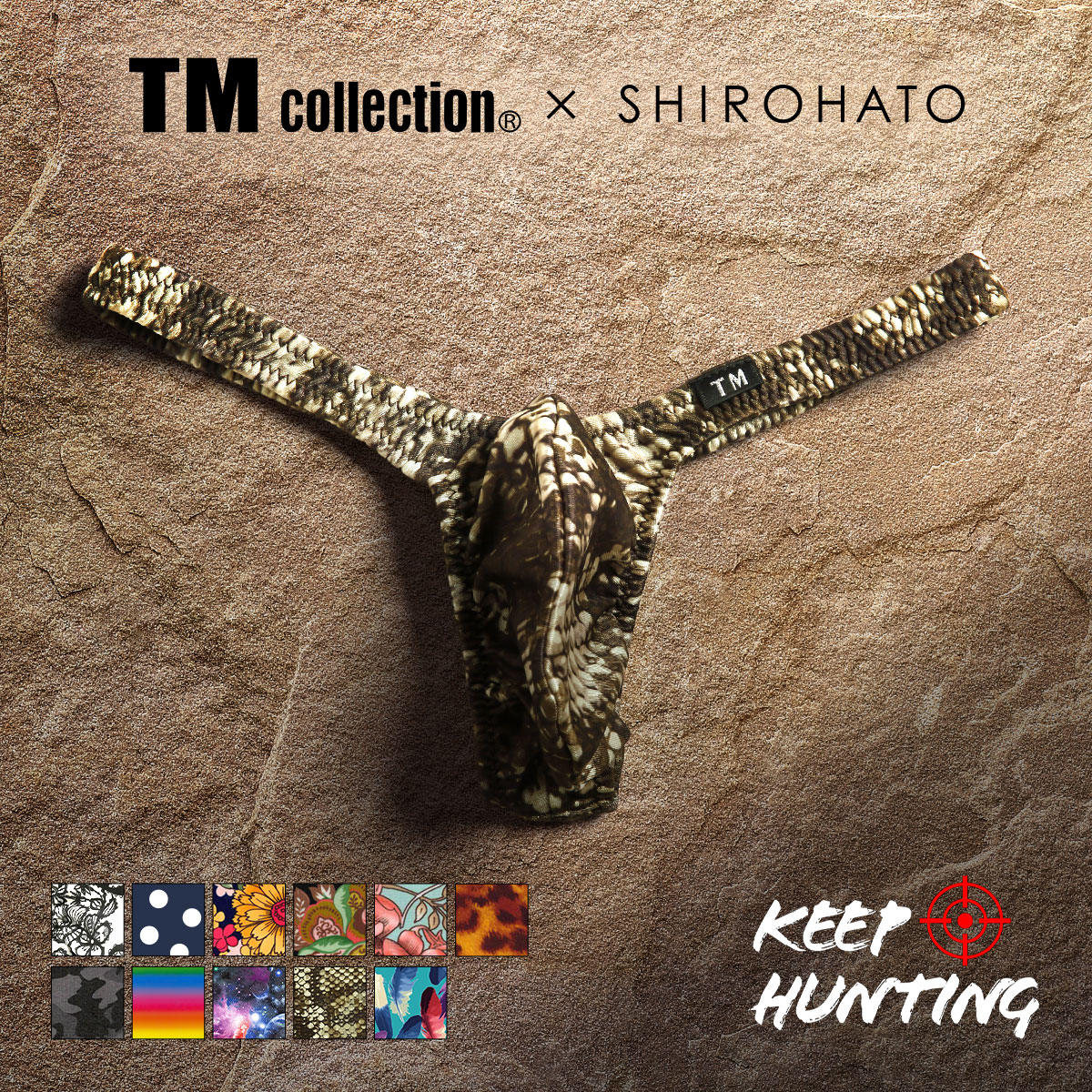 ティーエム コレクション TM collection × SHIROHATO コラボ YKS Variety of patterns Tバック ビキニ ブリーフ(K-M)