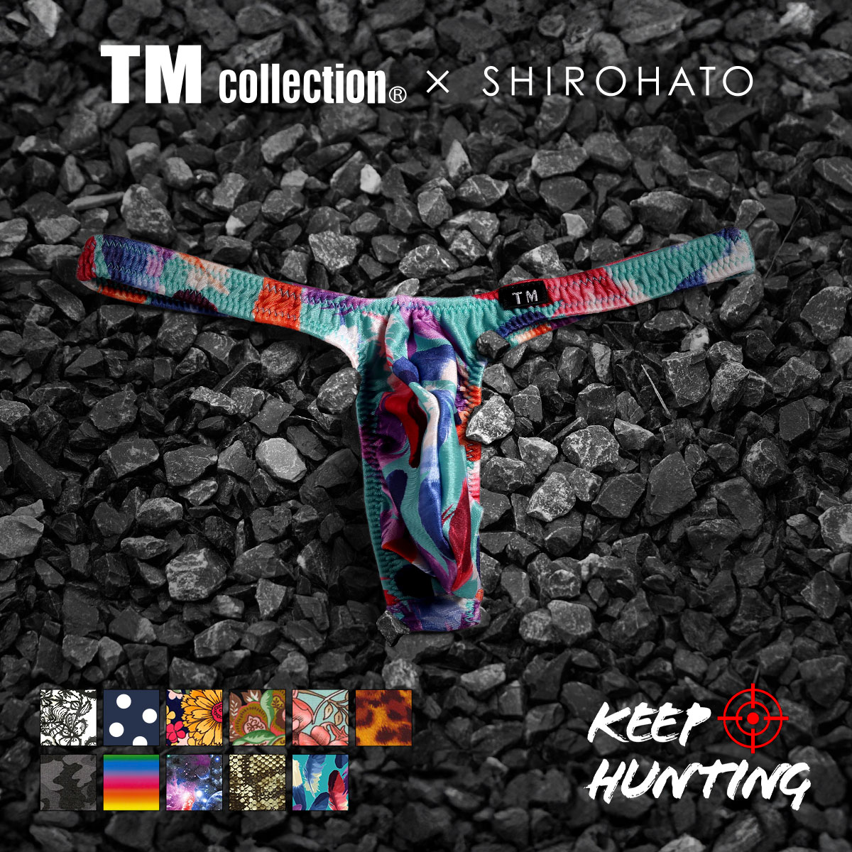 ティーエム コレクション TM collection × SHIROHATO コラボ YKS Variety of patterns Tバック ビキニ ブリーフ(L-M)