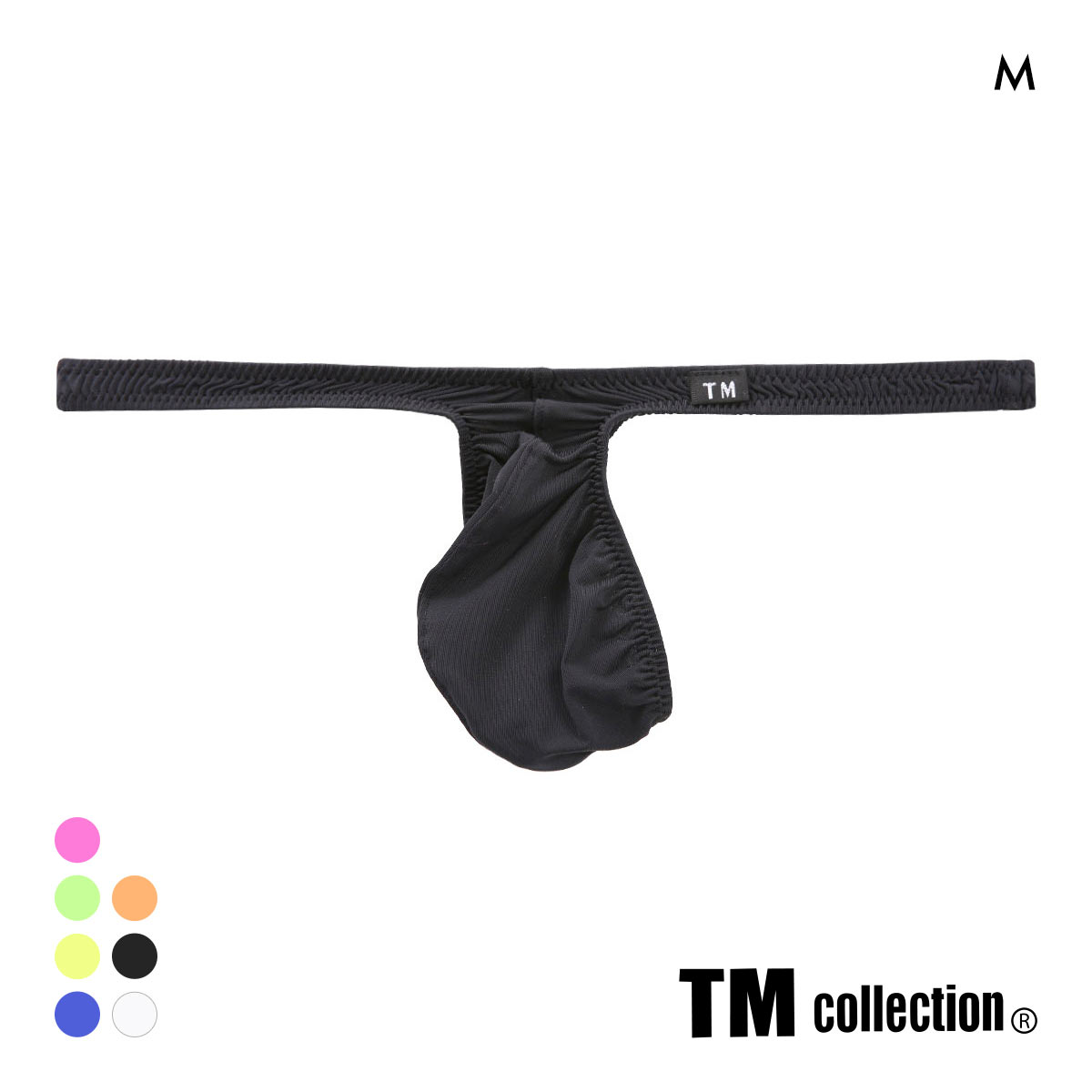 ティーエム コレクション STRIKESKIN ヒョウタンフロント Tバック M メンズ ビキニ TM collection(BK-ブラック-M)