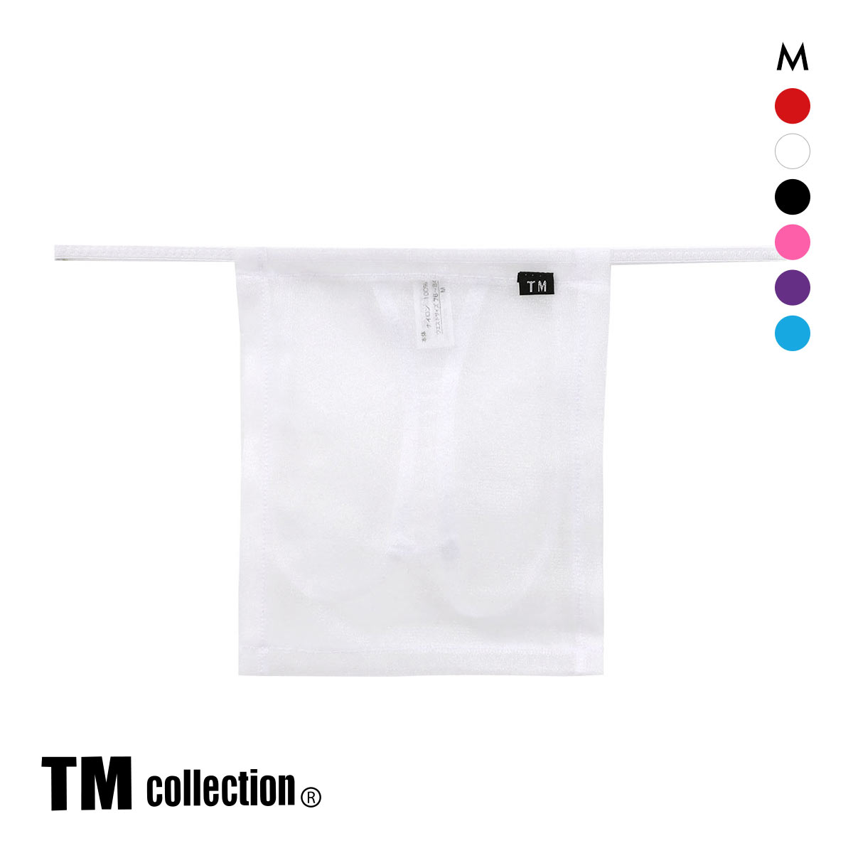ティーエム コレクション Sparkhalf 褌 Tバック ふんどし タンガ メンズ TM collection(WH-ホワイト-M)