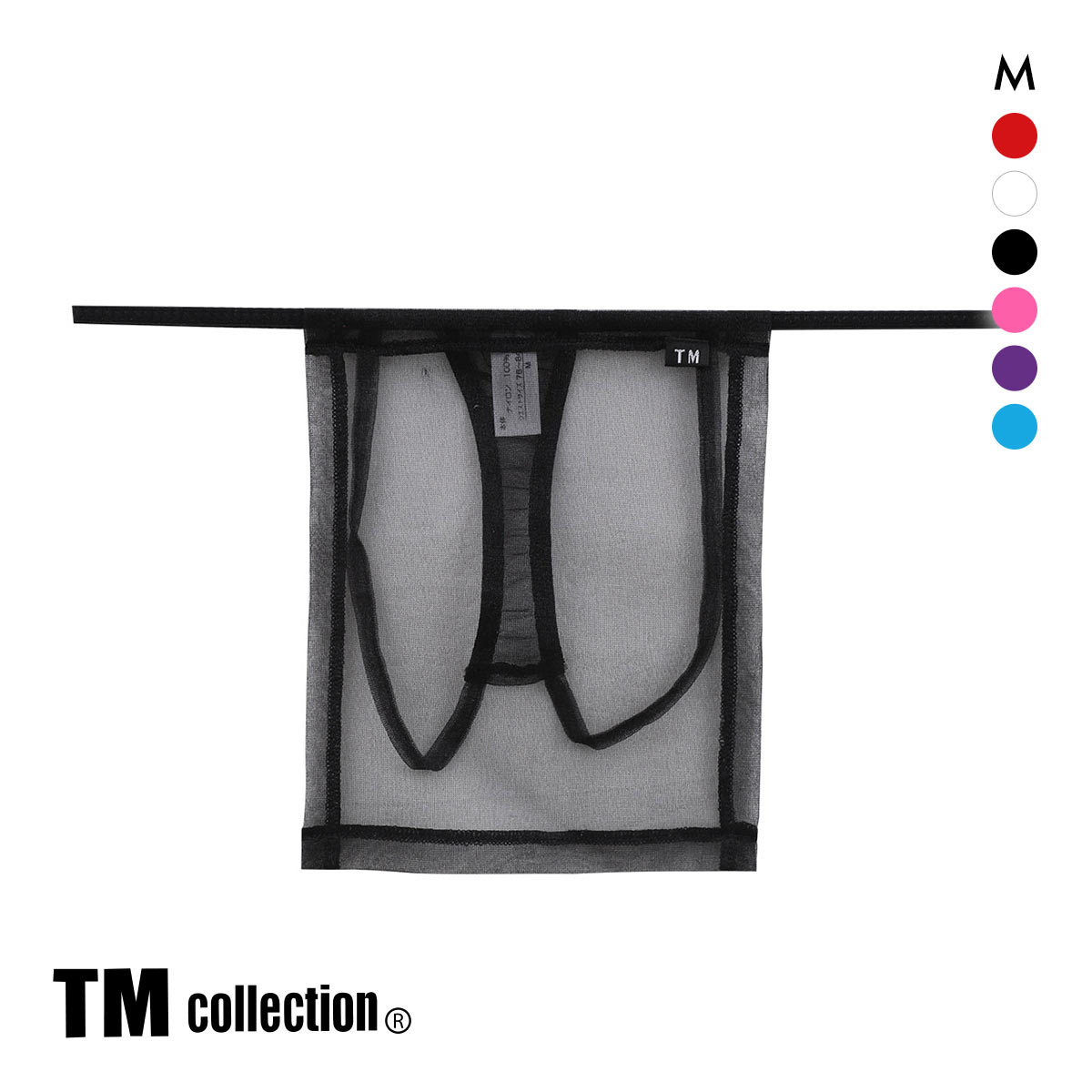 ティーエム コレクション Sparkhalf 褌 Tバック ふんどし タンガ メンズ TM collection(BK-ブラック-M)