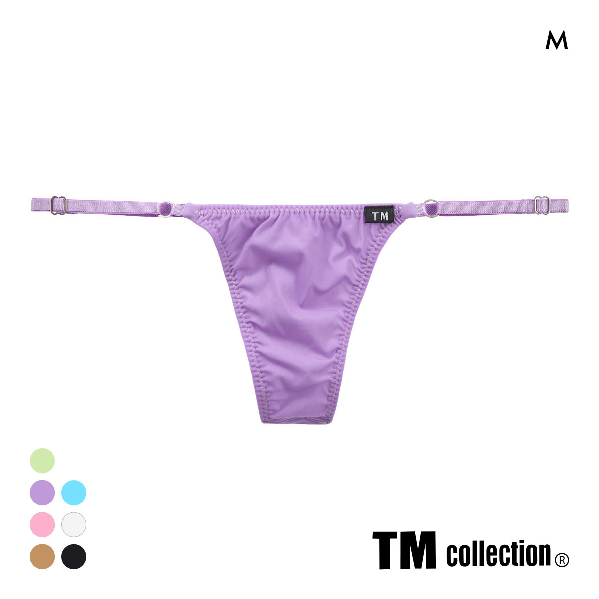 ティーエム コレクション GMF side strap サイドストラップ Tバック TM collection(PU-パープル-M)