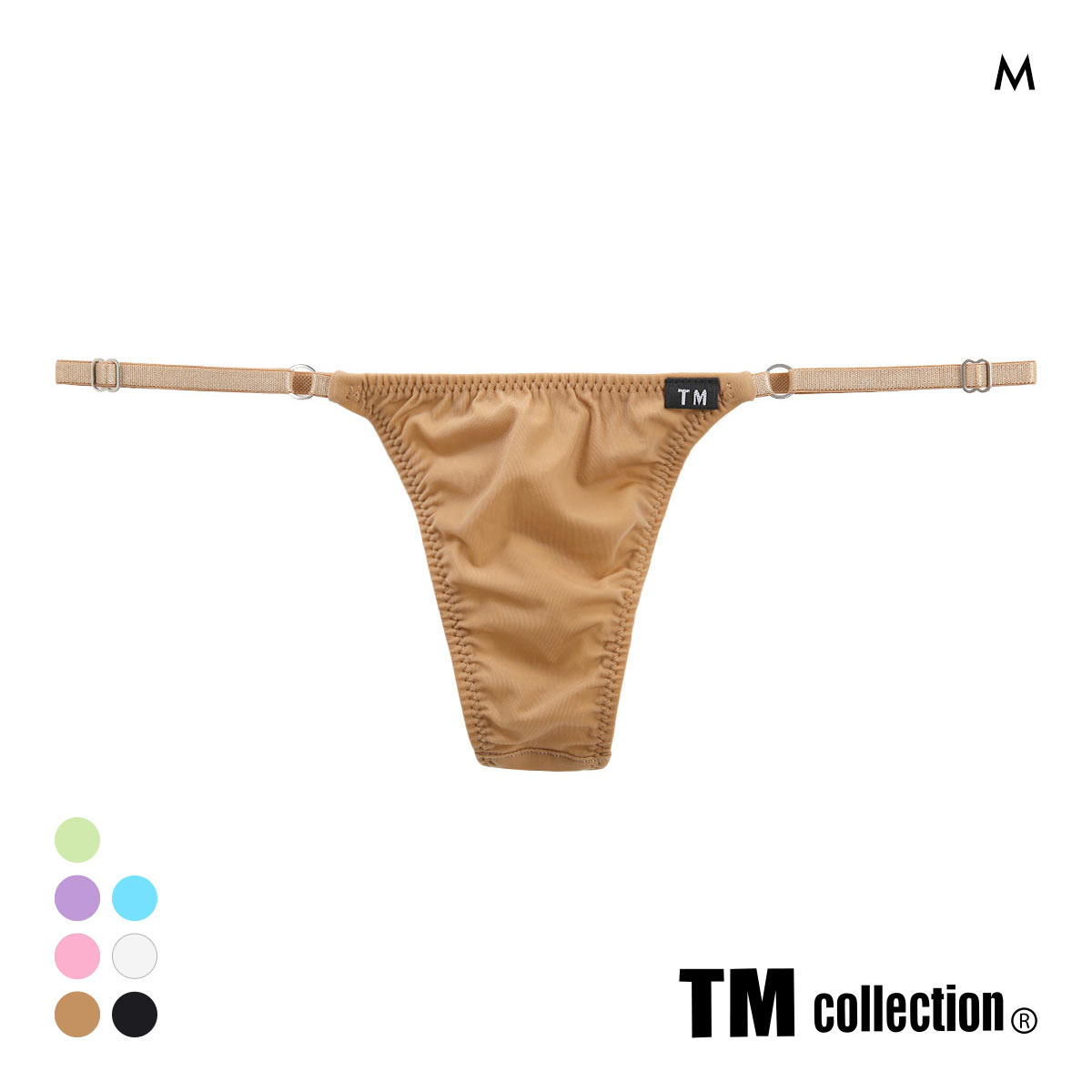 ティーエム コレクション GMF side strap サイドストラップ Tバック TM collection(BE-ベージュ-M)