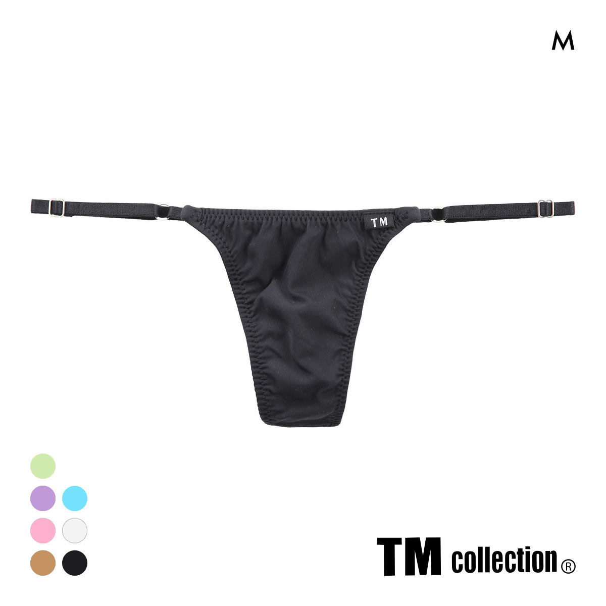 ティーエム コレクション GMF side strap サイドストラップ Tバック TM collection(BK-ブラック-M)