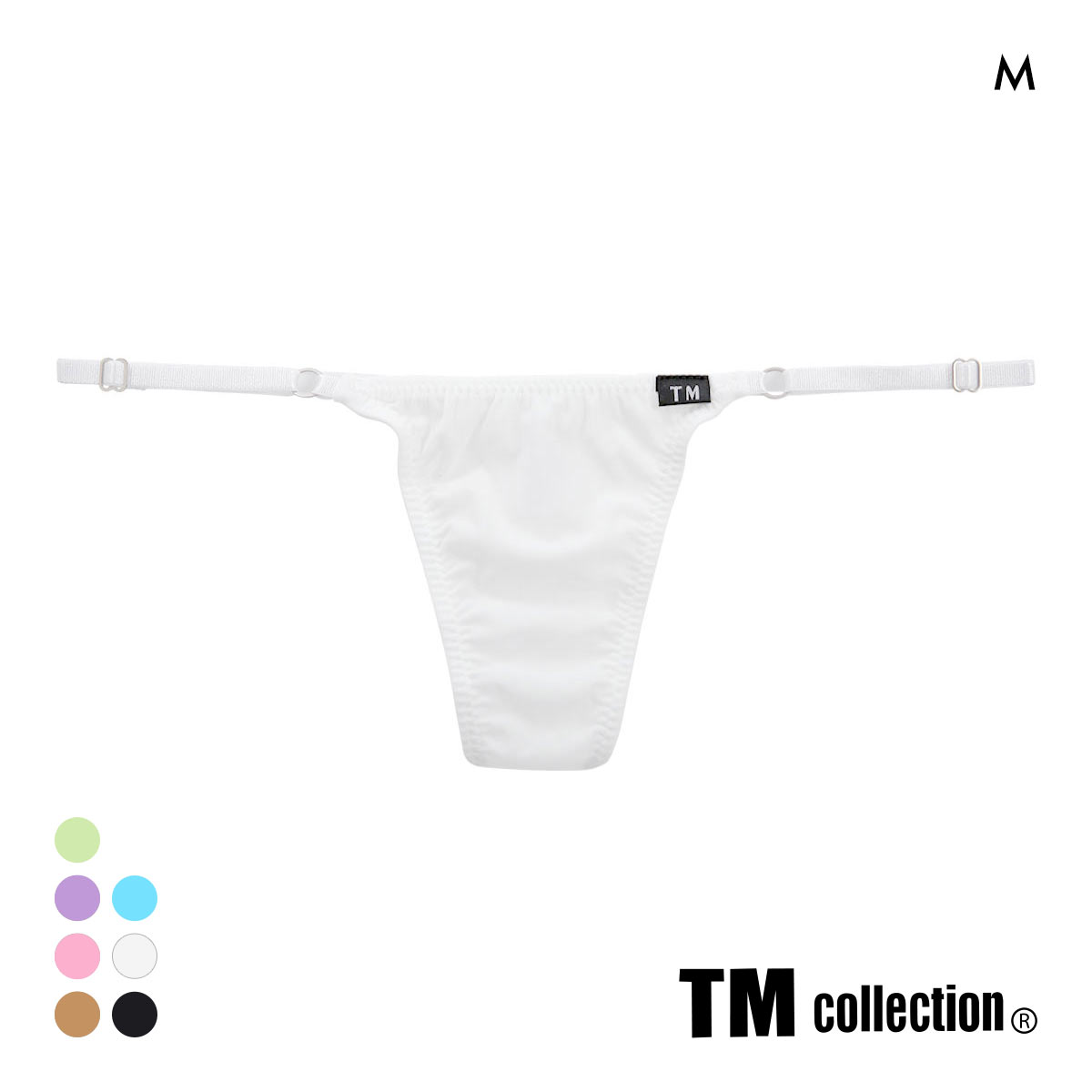 ティーエム コレクション GMF side strap サイドストラップ Tバック TM collection(WH-ホワイト-M)