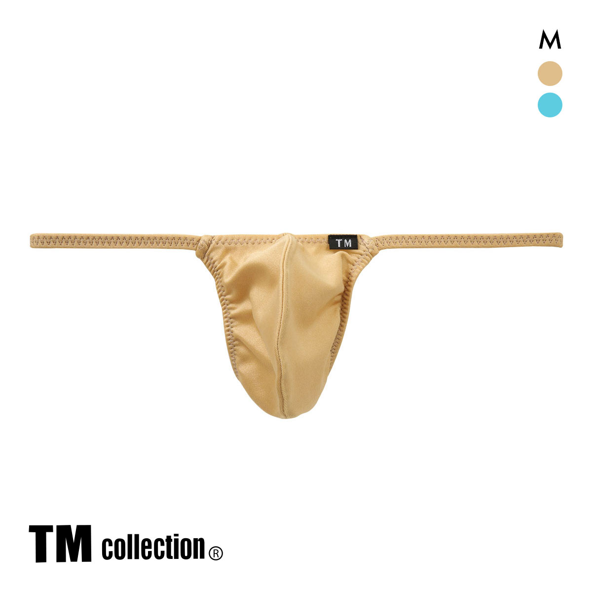 ティーエム コレクション Bright 2way もっこりGストリング Tバック タンガ メンズ TM collection(GL-ゴールド-M)