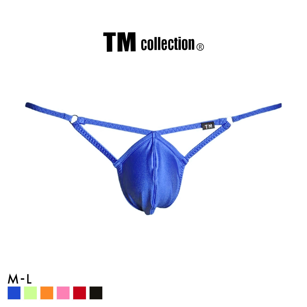 ティーエム コレクション WET リング付きダイヤカット TB Tバック メンズ TM collection(BU-ブルー-M)