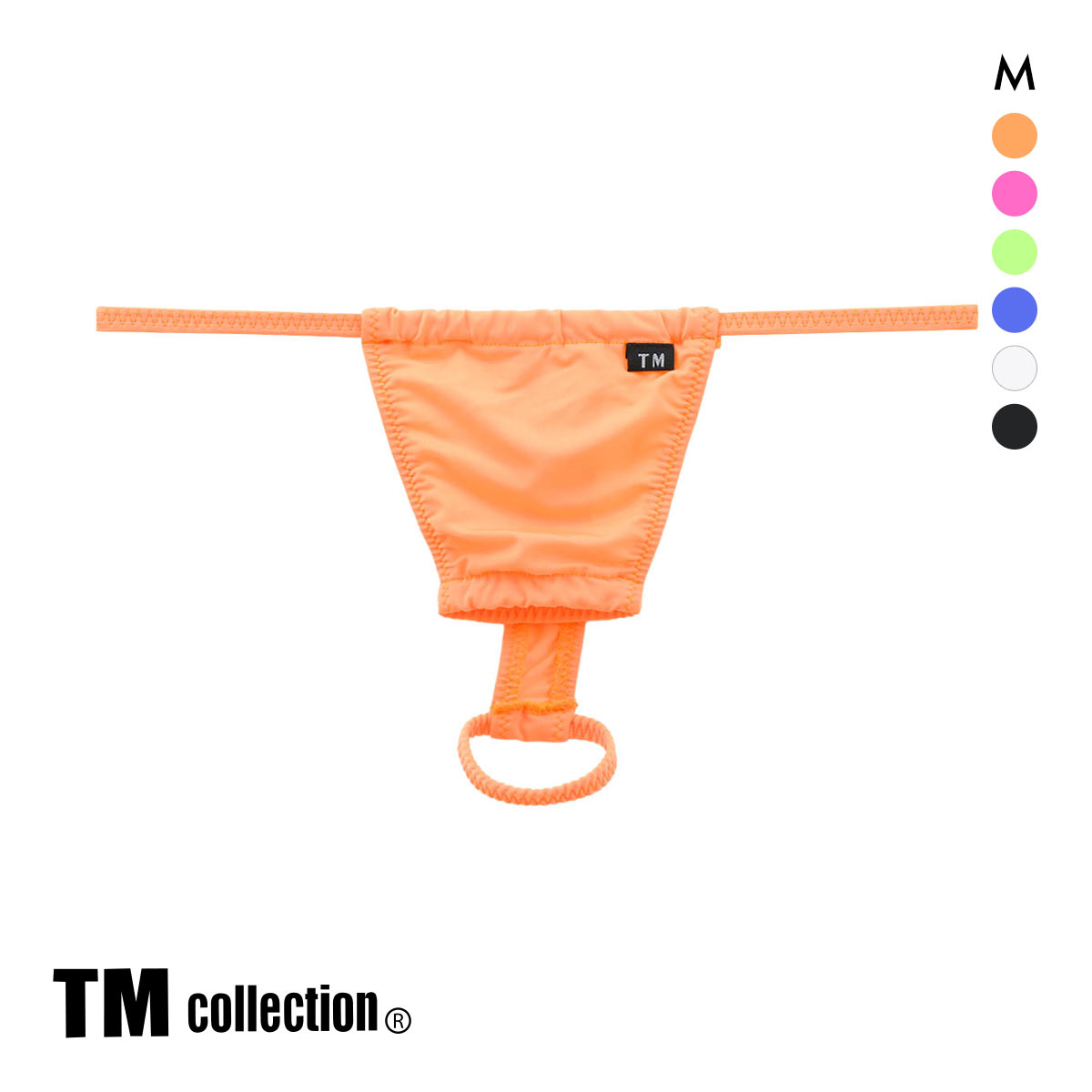 ティーエム コレクション STRIKESKIN POLE＆BALL Tバック M 透け メンズ セクシー 前閉じ TM collection(OR-オレンジ-M)