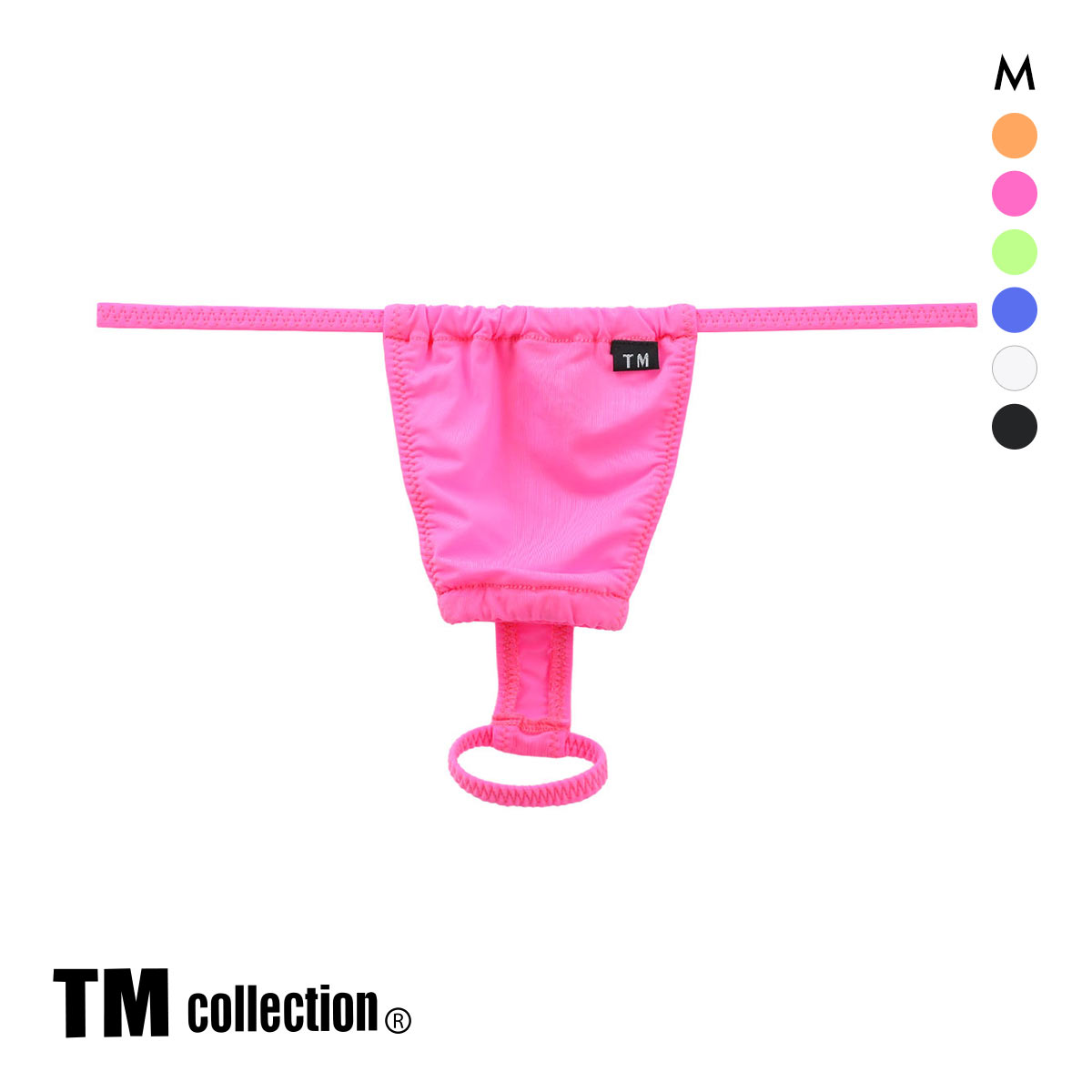 ティーエム コレクション STRIKESKIN POLE＆BALL Tバック M 透け メンズ セクシー 前閉じ TM collection(PI-ピンク-M)