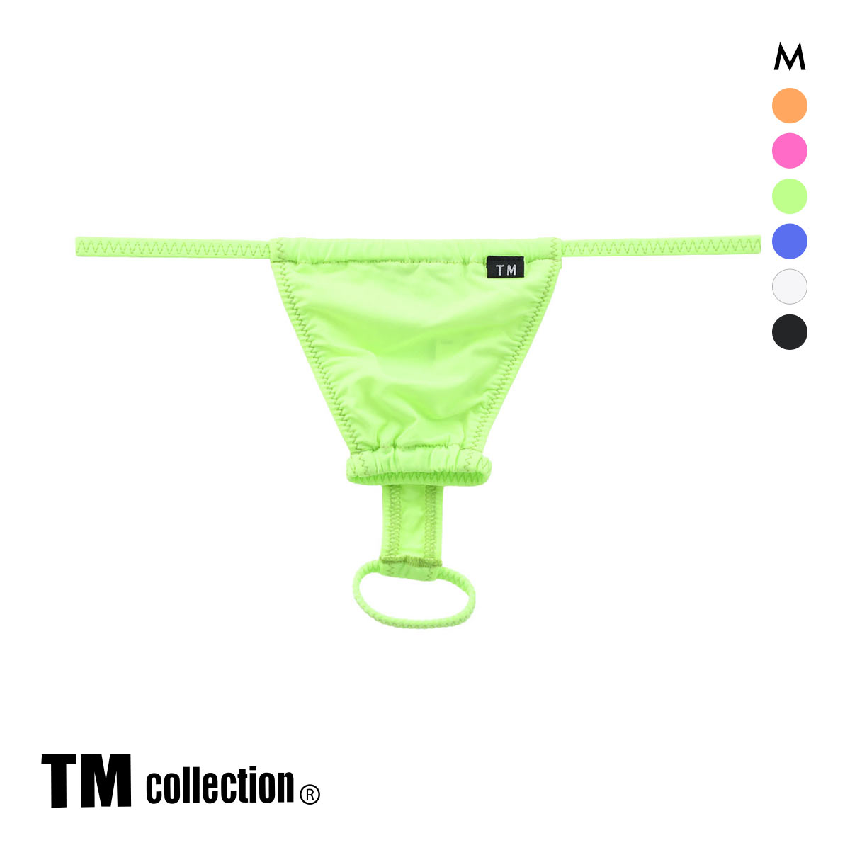 ティーエム コレクション STRIKESKIN POLE＆BALL Tバック M 透け メンズ セクシー 前閉じ TM collection(GR-グリーン-M)