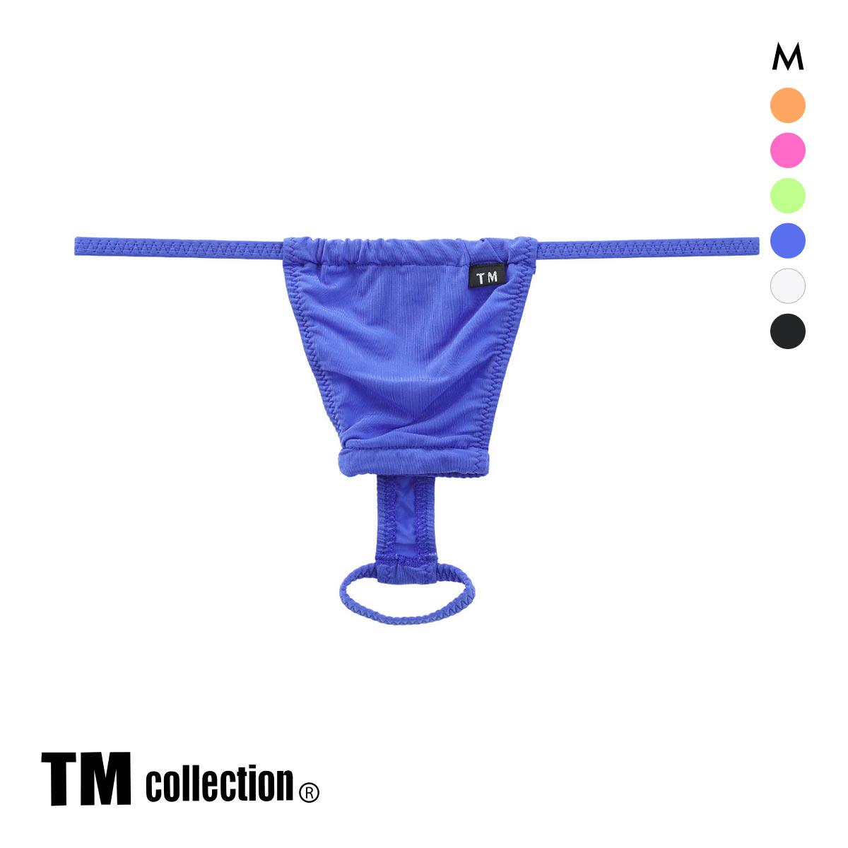 ティーエム コレクション STRIKESKIN POLE＆BALL Tバック M 透け メンズ セクシー 前閉じ TM collection(BU-ブルー-M)