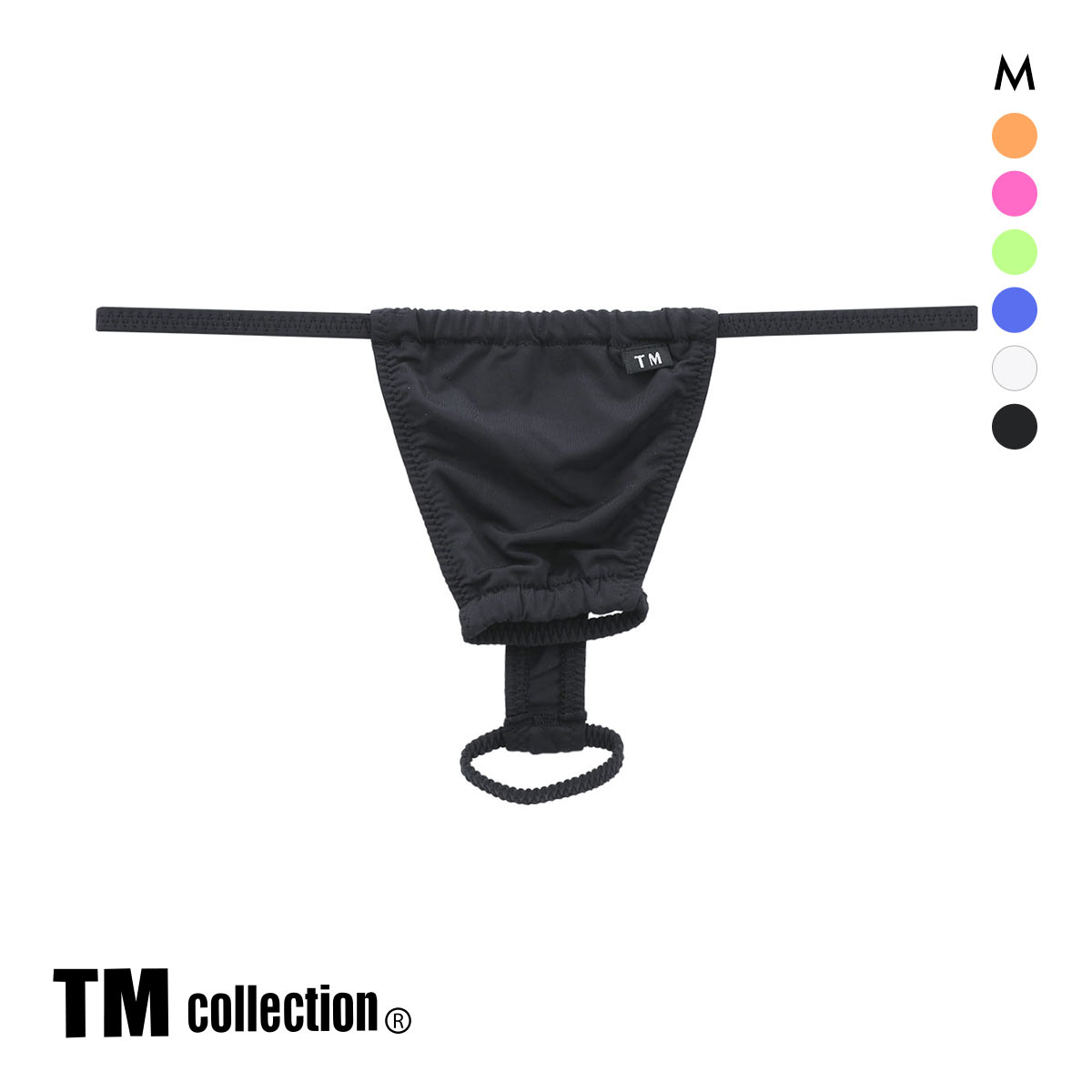 ティーエム コレクション STRIKESKIN POLE＆BALL Tバック M 透け メンズ セクシー 前閉じ TM collection(BK-ブラック-M)