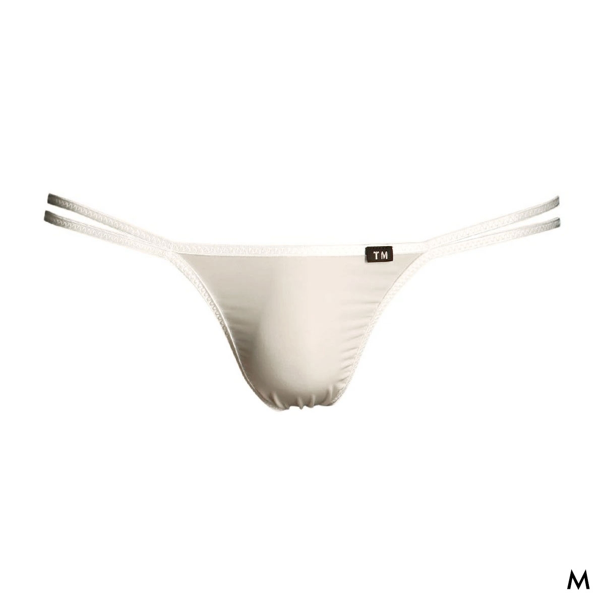 ティーエム コレクション GMF マイクロ ダブルループ TB Tバック ビキニ メンズ TM collection 日本製(WH-ホワイト-M)