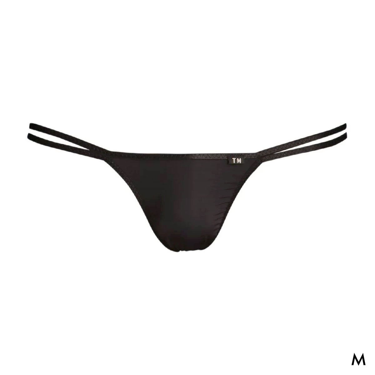 ティーエム コレクション GMF マイクロ ダブルループ TB Tバック ビキニ メンズ TM collection 日本製(BK-ブラック-M)