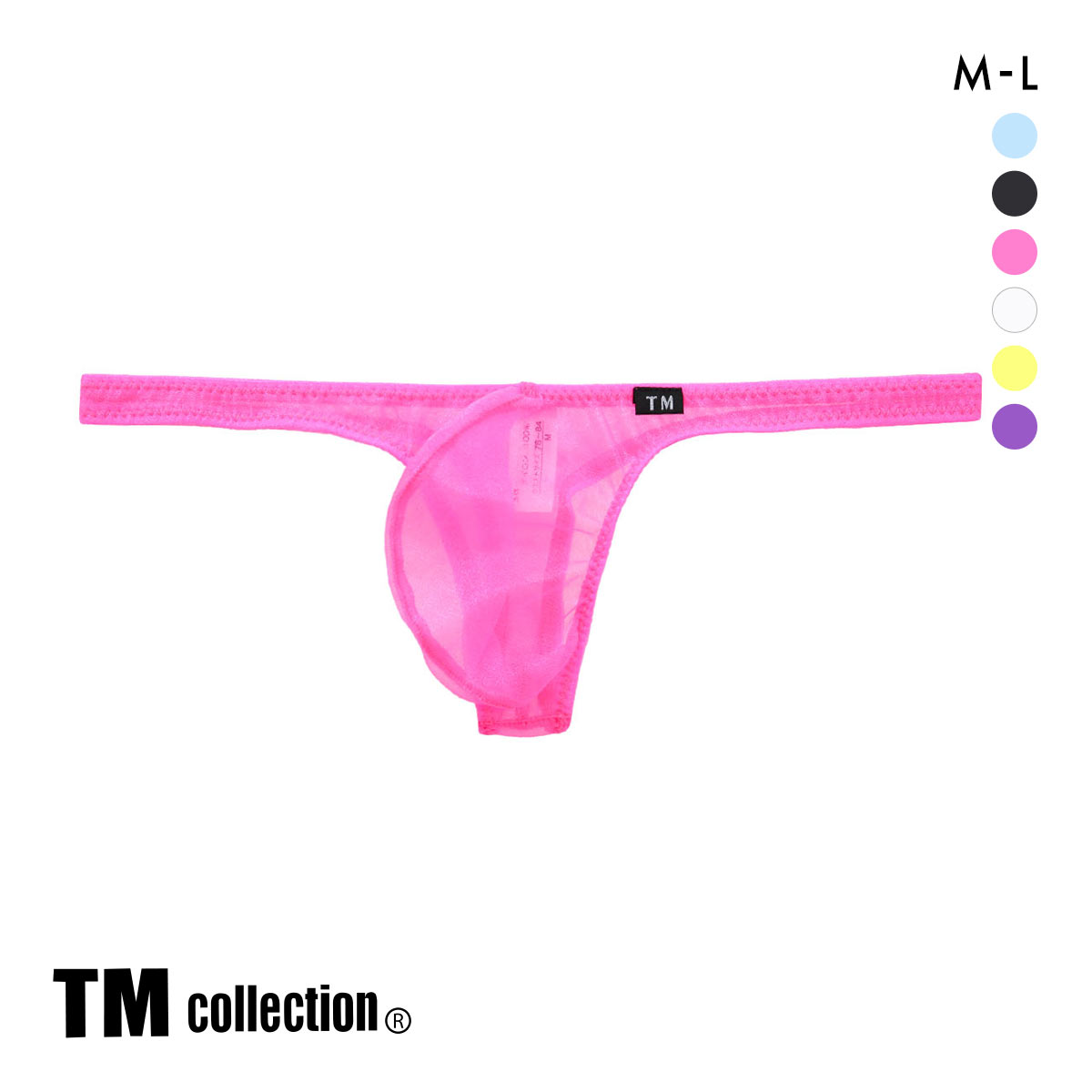 ティーエム コレクション Sparkhalf ローライズ ハーフバック オーソドックス Tバック TM collection(PI-ピンク-M)