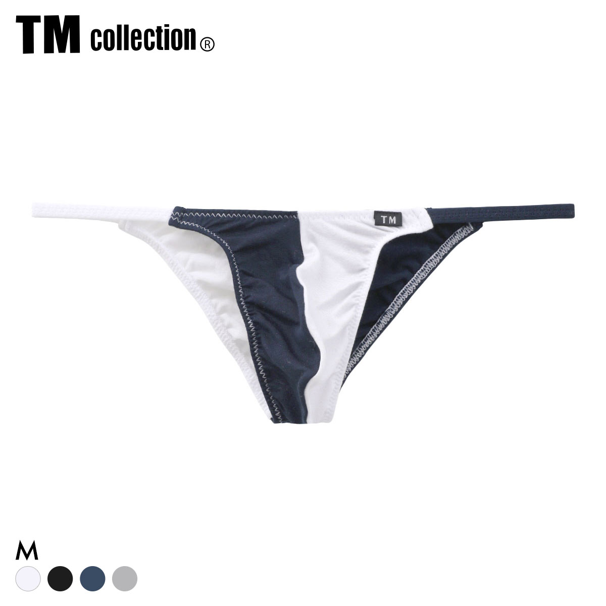 ティーエム コレクション Lyocell side string 2tone HB ハーフバック ビキニ メンズ TM collection