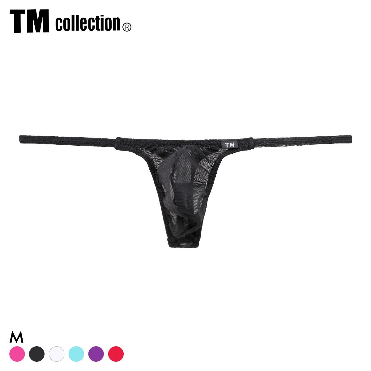 ティーエム コレクション Powernet side string bulge Tバック メンズ TM collection(BK-ブラック-M)