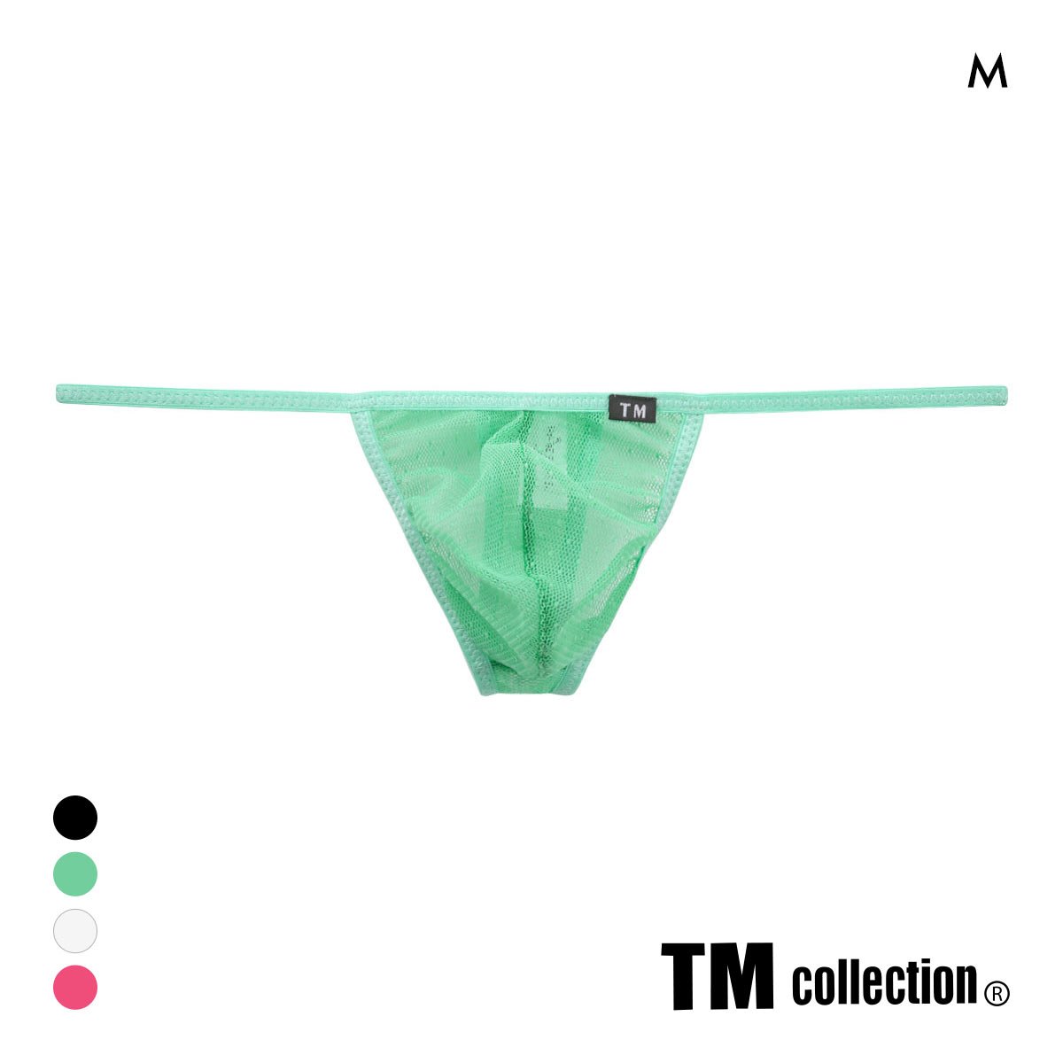 ティーエム コレクション ドットチュール マイクロトリム Tバック TM collection(GR-グリーン-M)