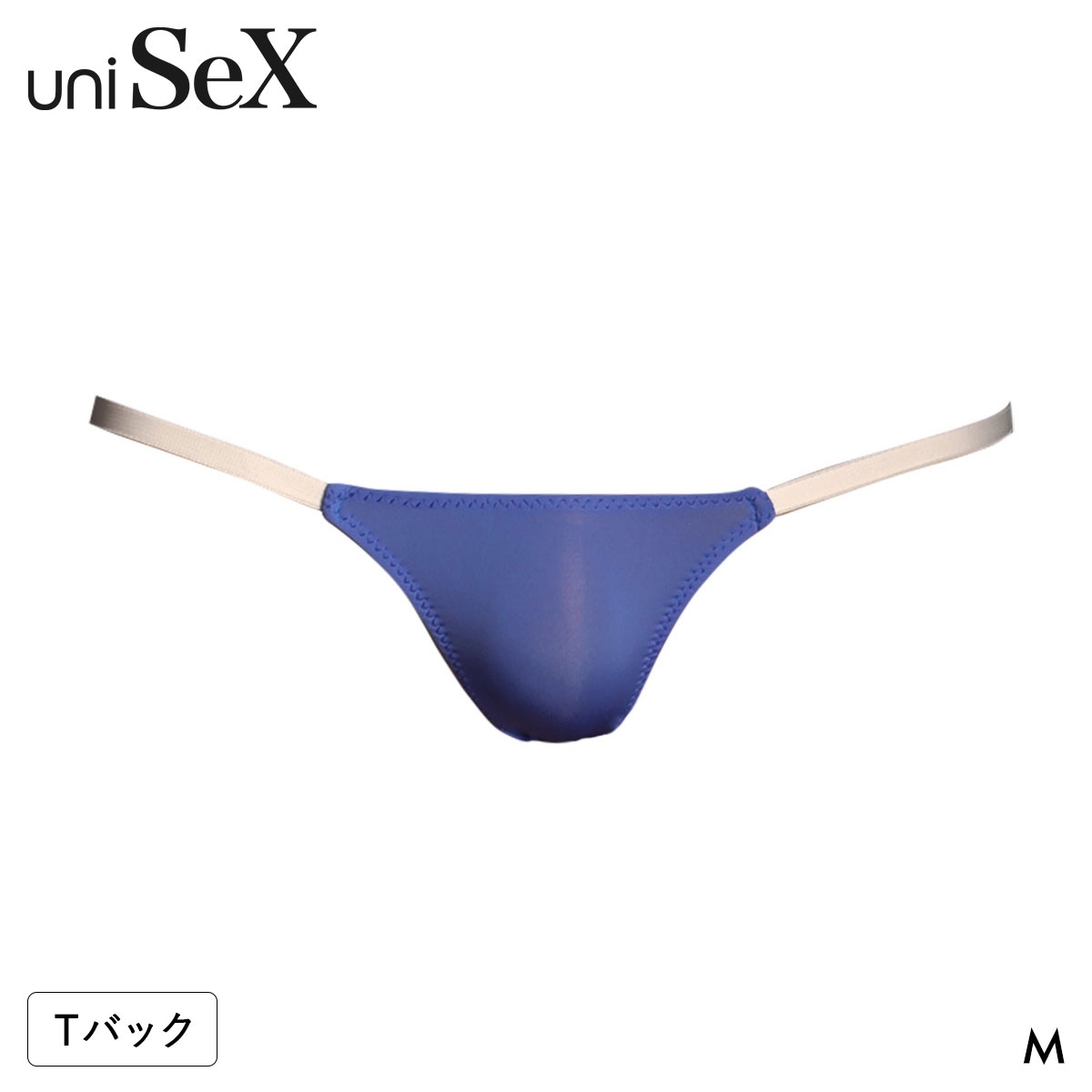ティーエム コレクション UNISEX side string TB 2tone Tバック ユニセックス(BU-ブルー-M)