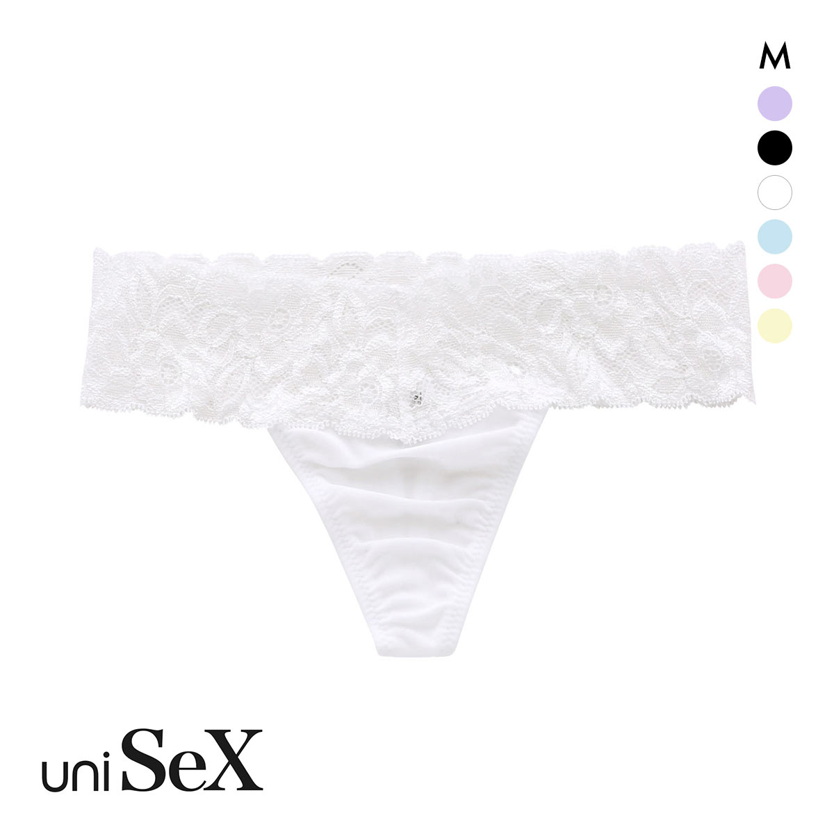 ユニセックス NewT2M2 ウエストレースTバック ジェンダーレス 男女兼用 TM uniSeX(WH-ホワイト-M)