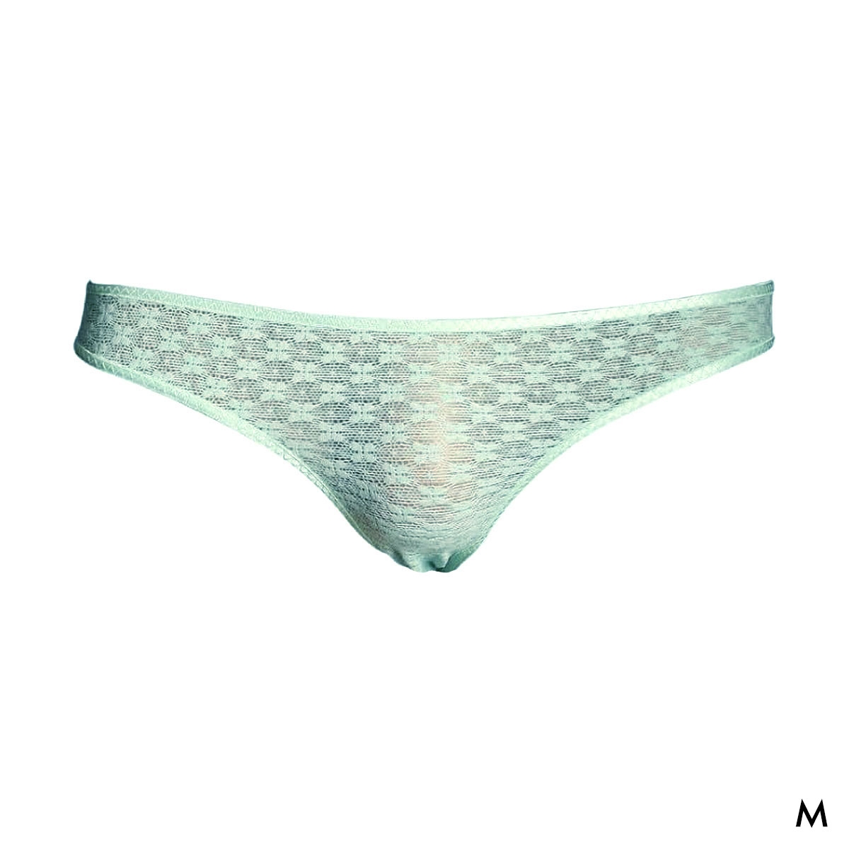 ユニセックス UNISEX 総レース バックオープン HB ハーフバック ショーツ ジェンダーレス 男女兼用 TM uniSeX 日本製(GR-グリーン-M)
